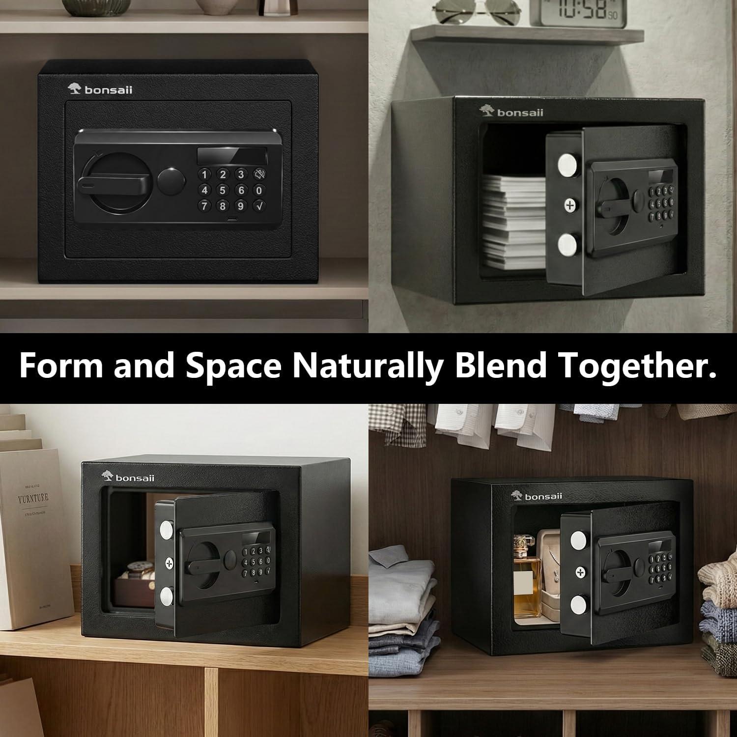 Caja de Seguridad Electrónica Bonsaii SF005-B 0.23 Pies³ Acero