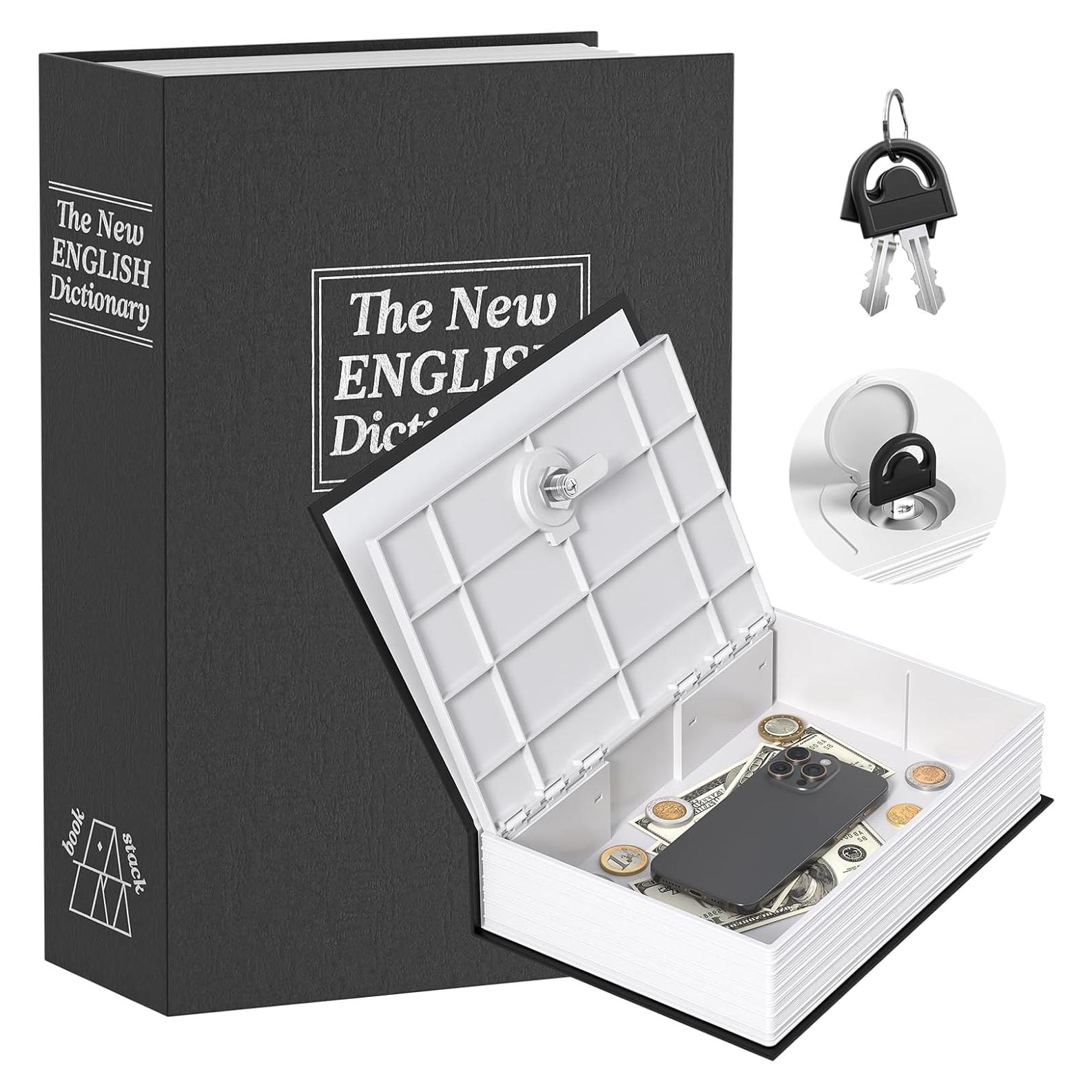 Caja de Ahorro KMC Booksafe Negra con Cerradura y Llave