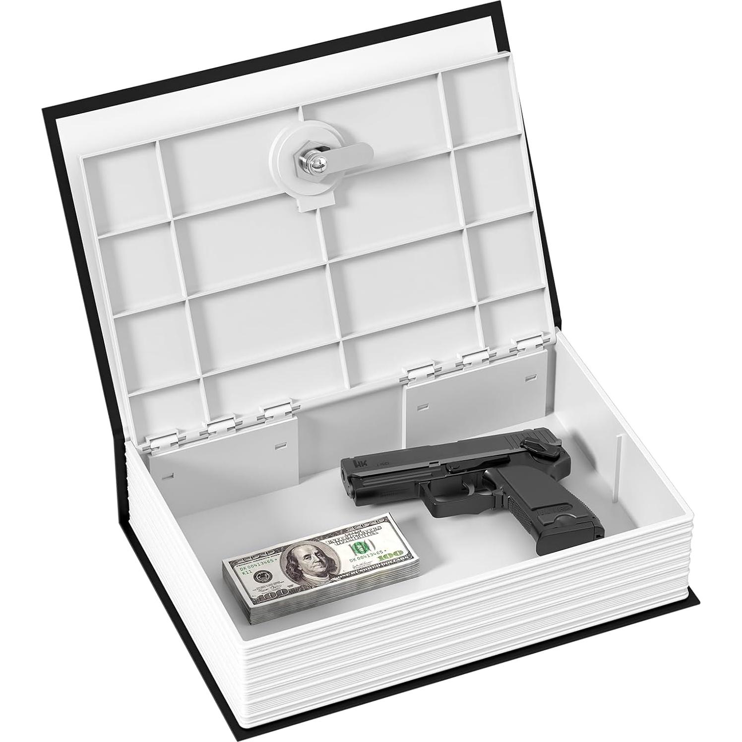 Caja de Ahorro KMC Booksafe Negra con Cerradura y Llave