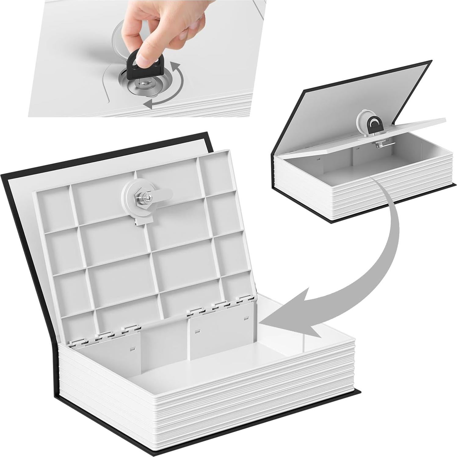 Caja de Ahorro KMC Booksafe Negra con Cerradura y Llave