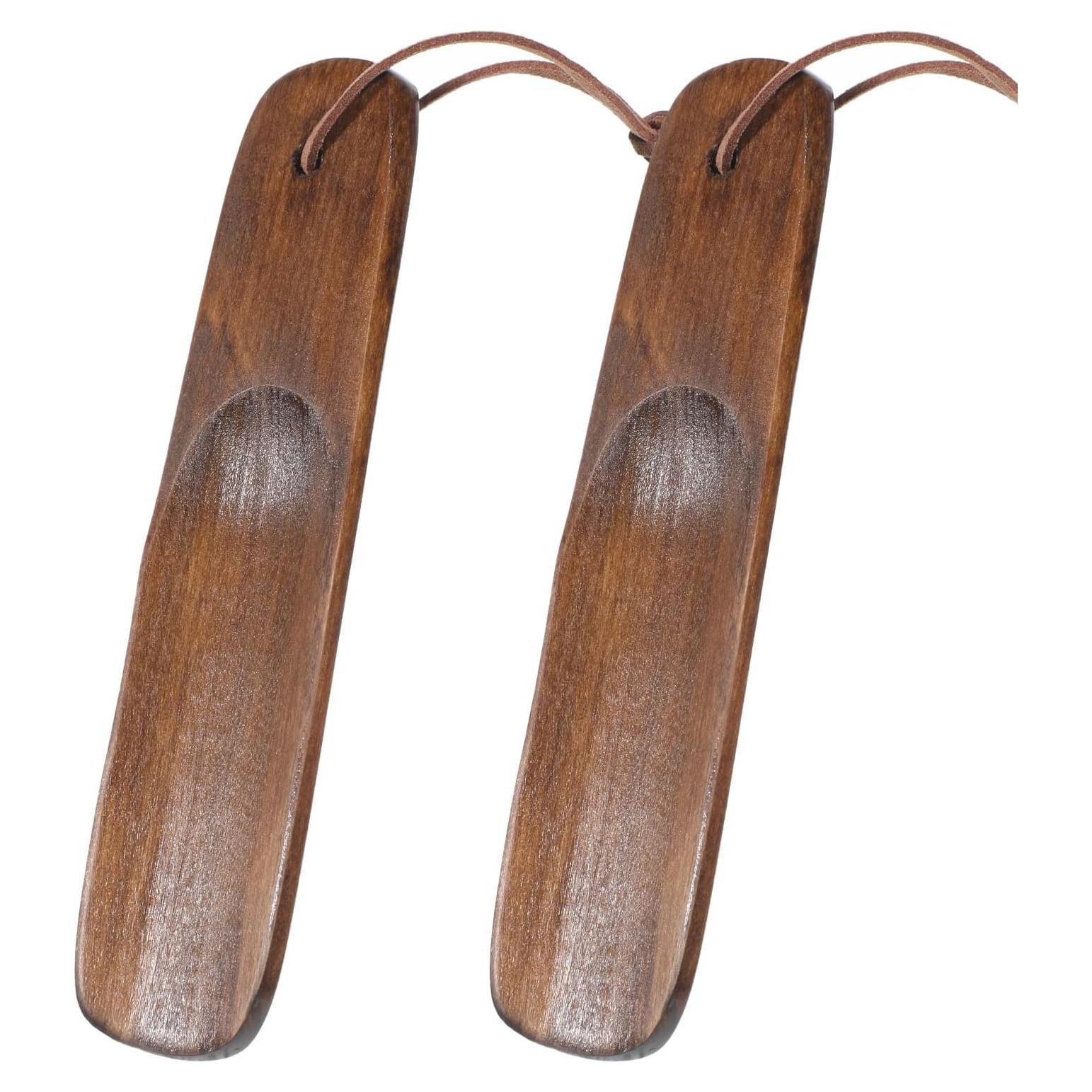 2 Piezas Cuerno de Zapato de Madera QfwdfcTrenz 15.24 cm