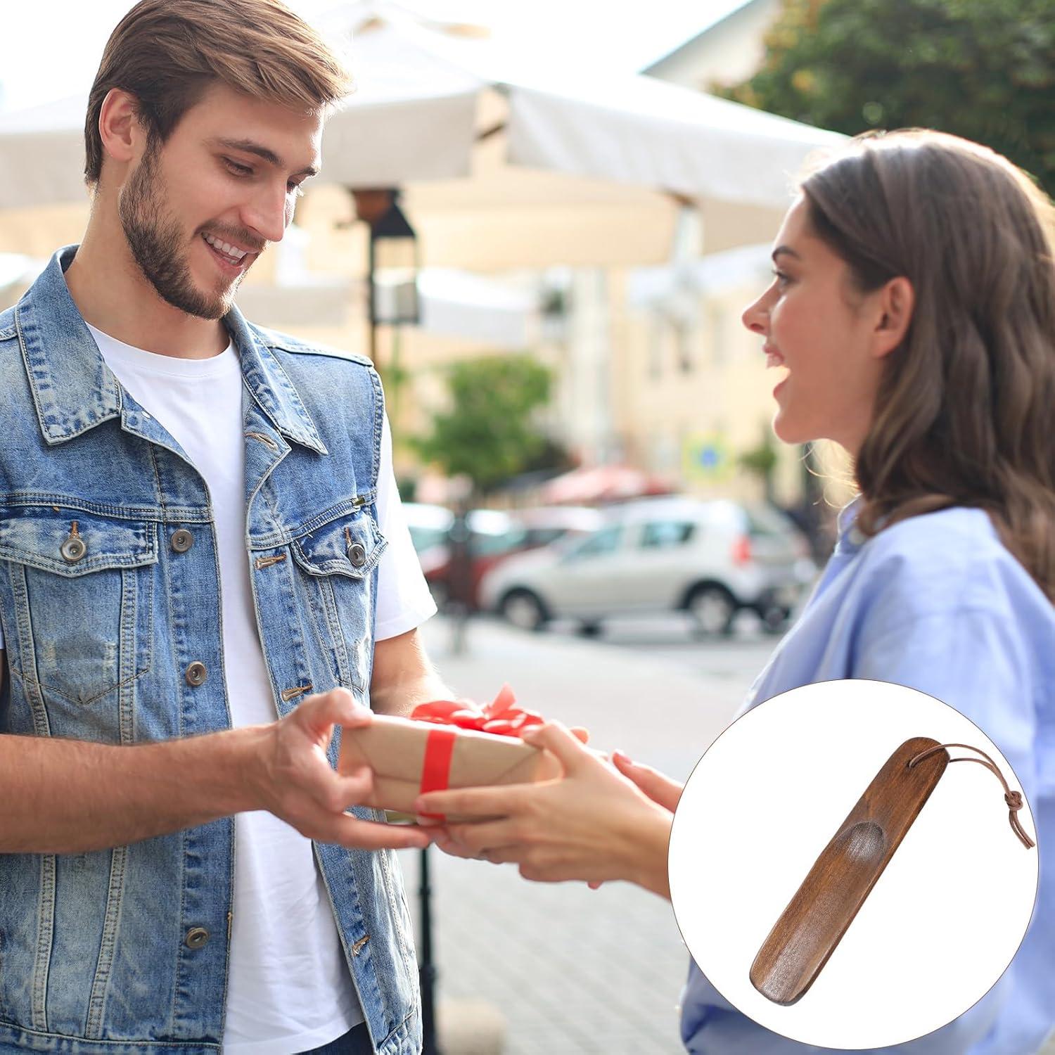 2 Piezas Cuerno de Zapato de Madera QfwdfcTrenz 15.24 cm