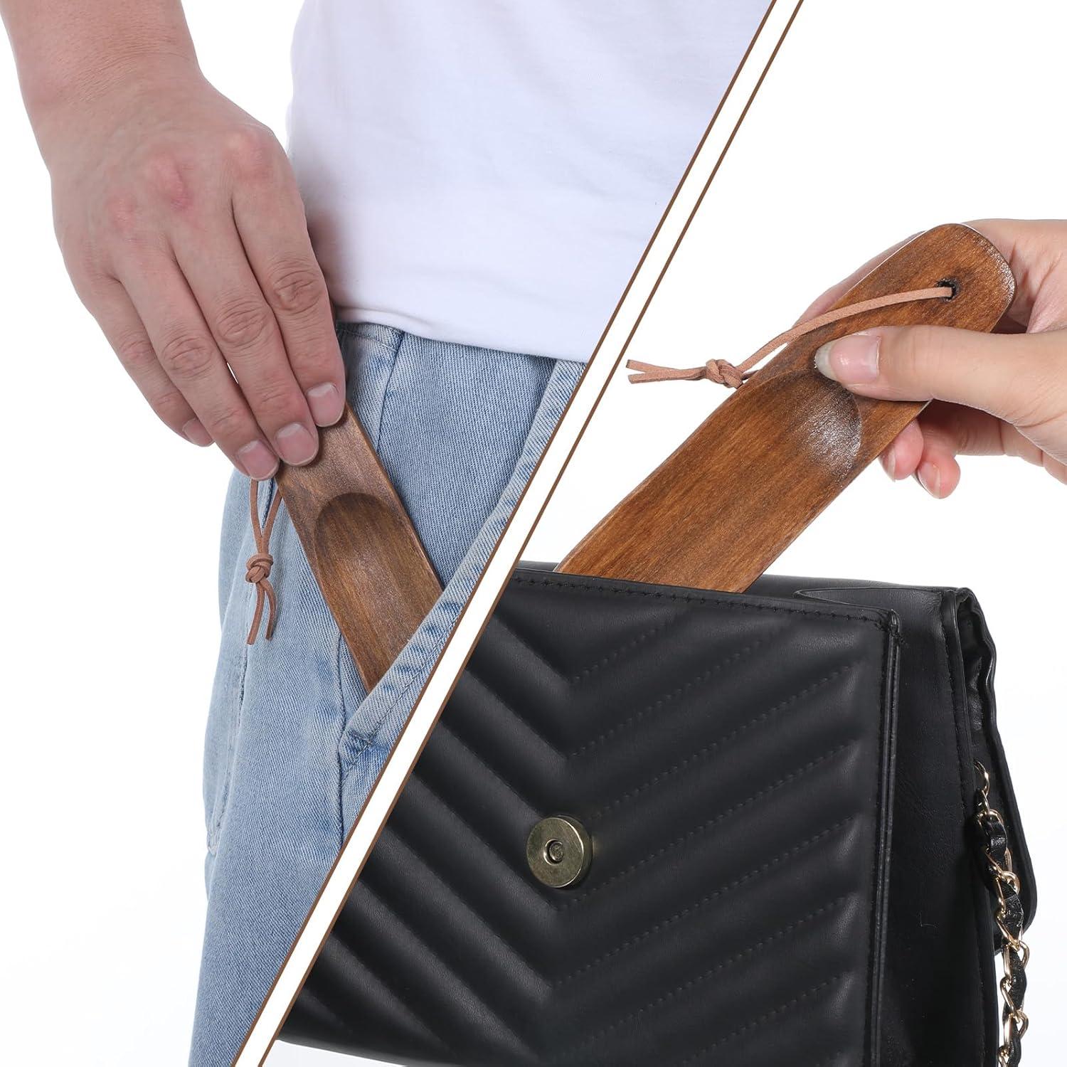 2 Piezas Cuerno de Zapato de Madera QfwdfcTrenz 15.24 cm