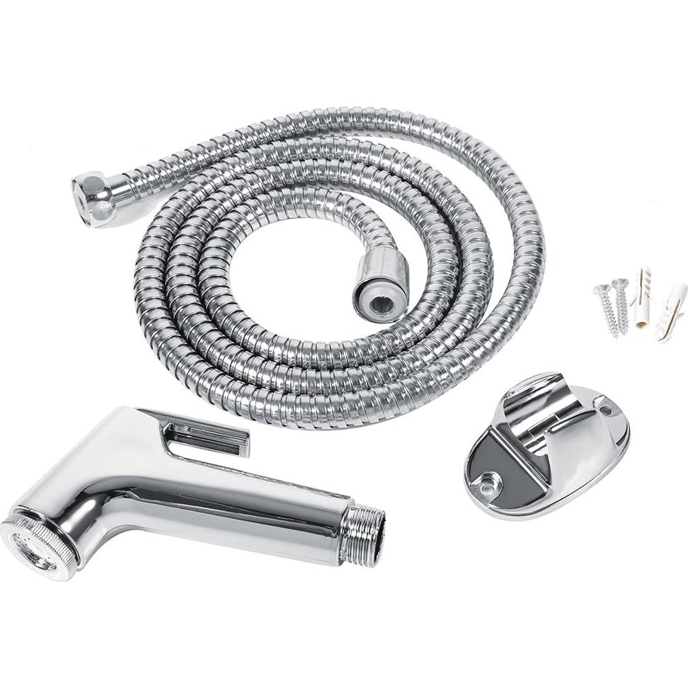 Pulverizador de Bidet ZPSHYD BS-1 con Manguera 120cm Plata