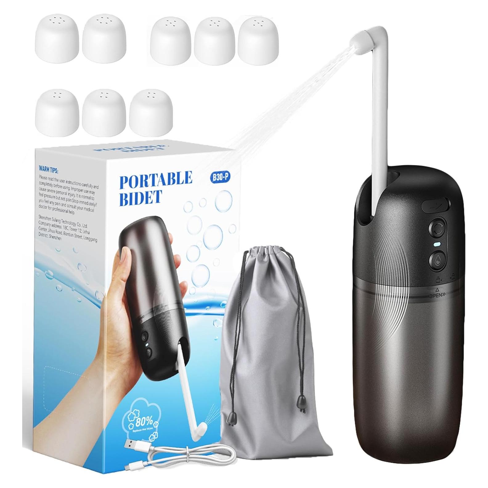 Bidet Portátil Tormiyx 250ml, Pulverizador USB-C a Prueba de Agua