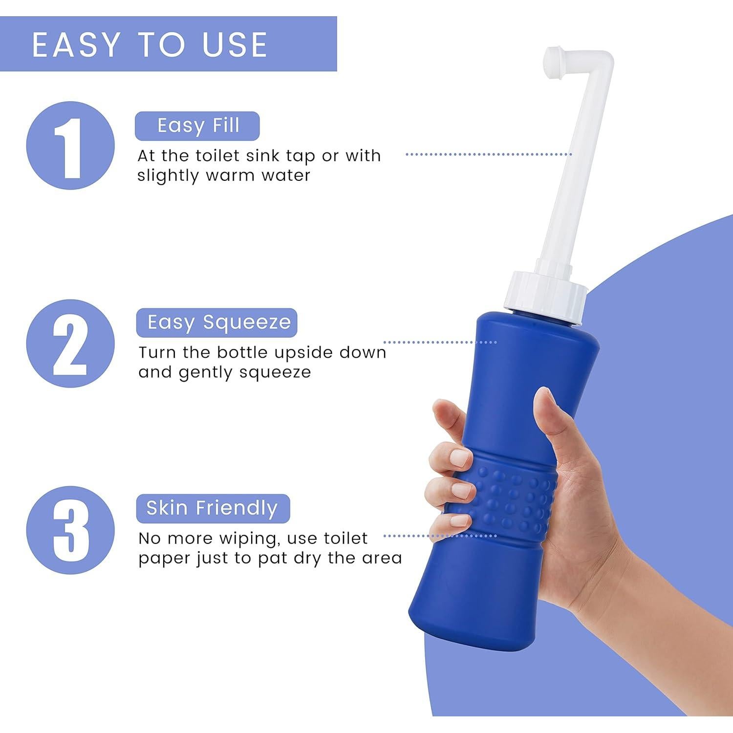 Bidet Portátil Laphang 500ml Azul con Bolsa Impermeable