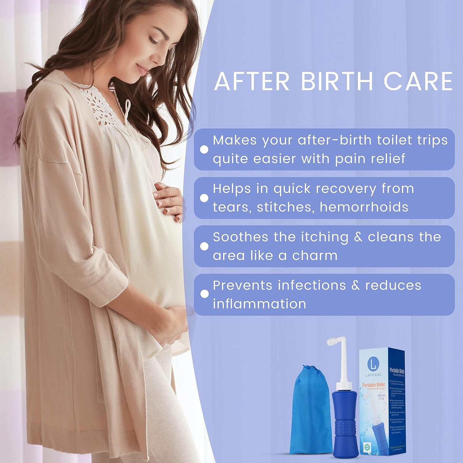 Bidet Portátil Laphang 500ml Azul con Bolsa Impermeable