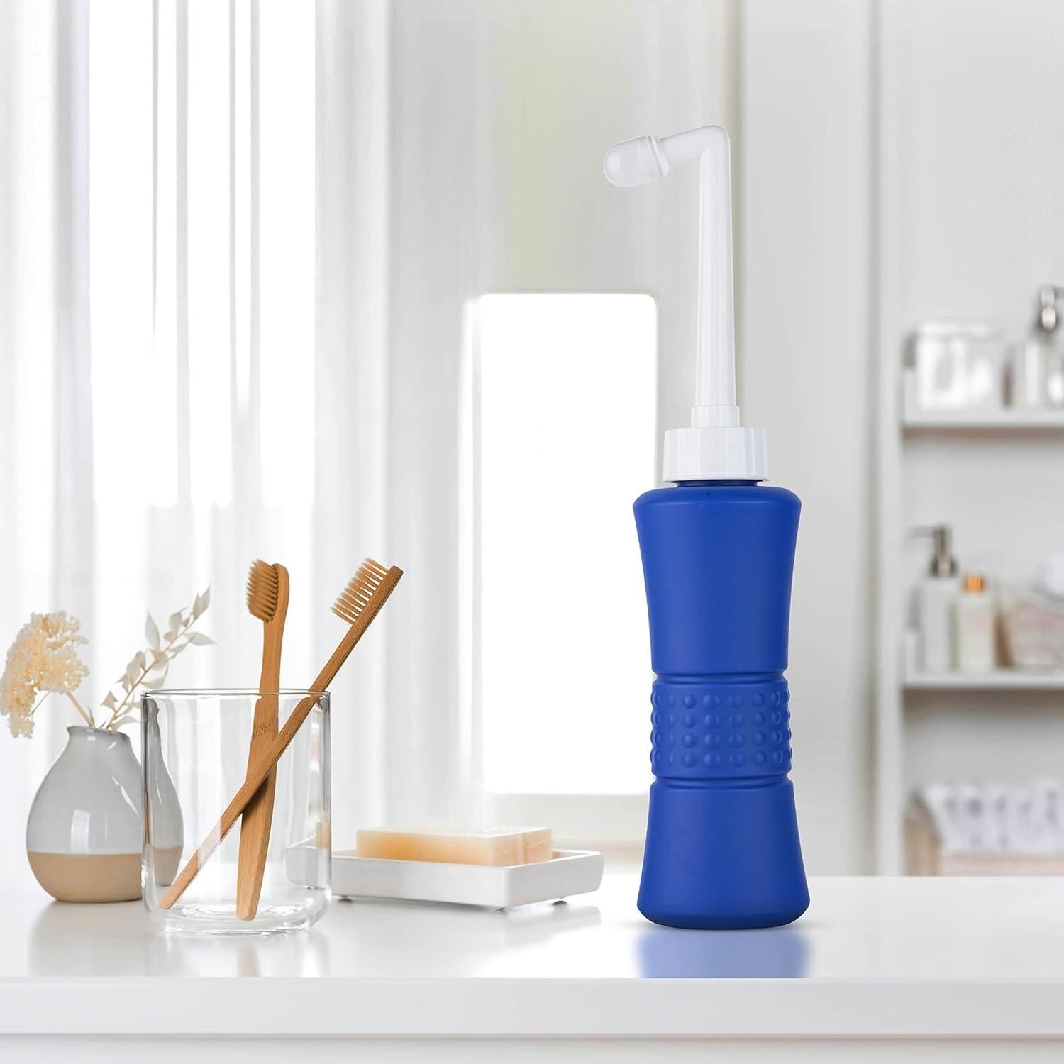 Bidet Portátil Laphang 500ml Azul con Bolsa Impermeable