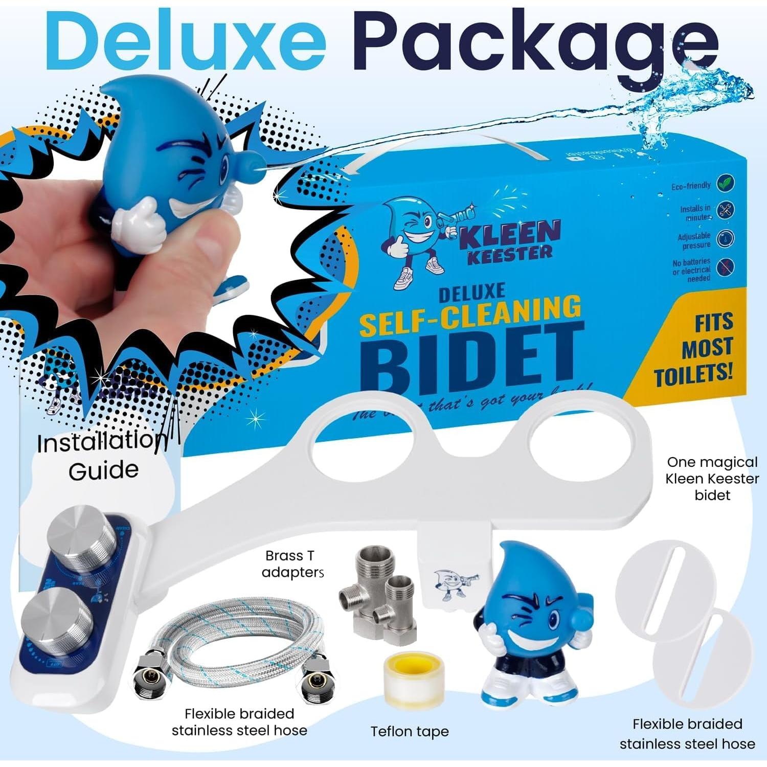 Bidet Kleen Keester KK1 - Doble boquilla autolimpiante 38x20cm