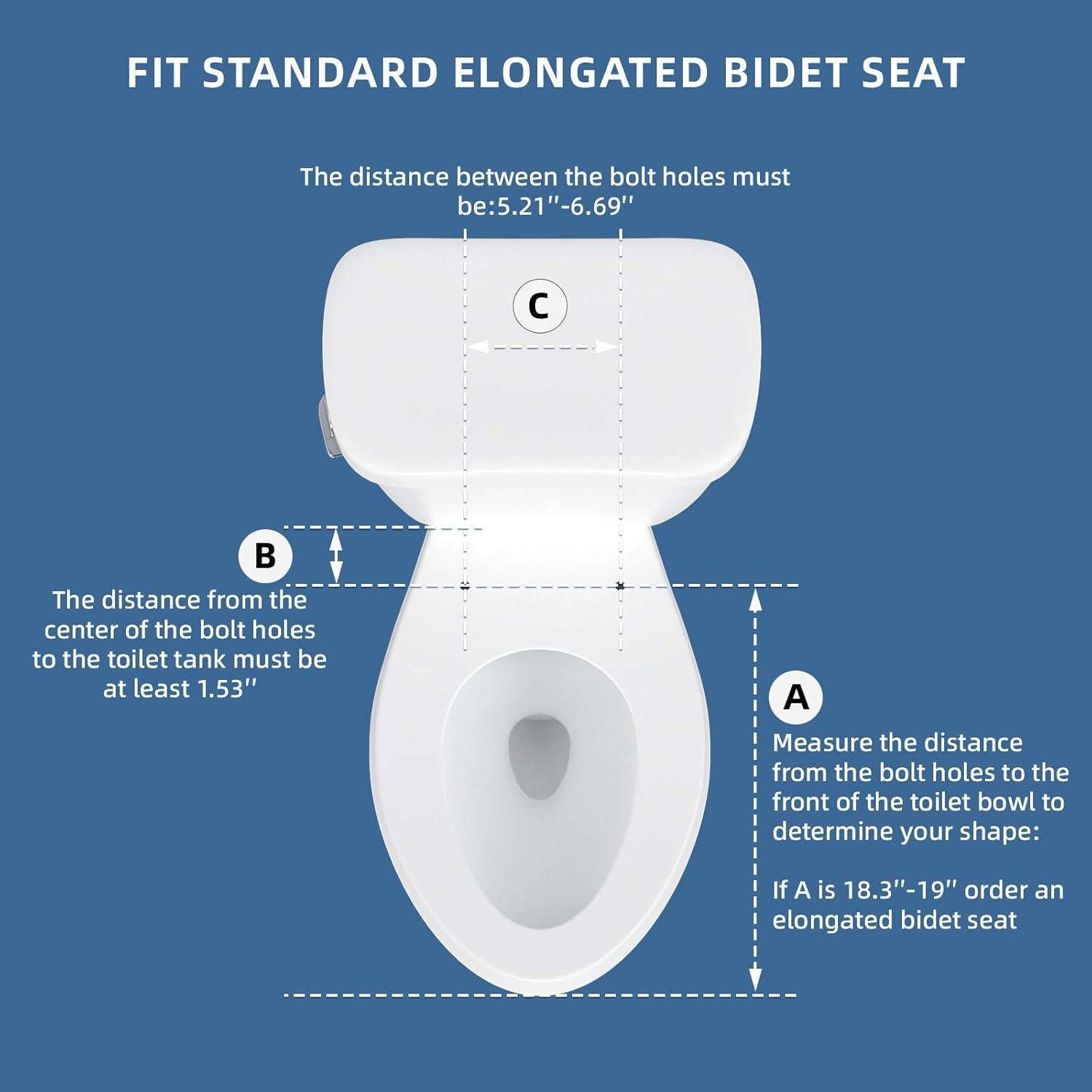 Asiento de Inodoro Bidet Clirass Alargado Blanco con Cierre Suave