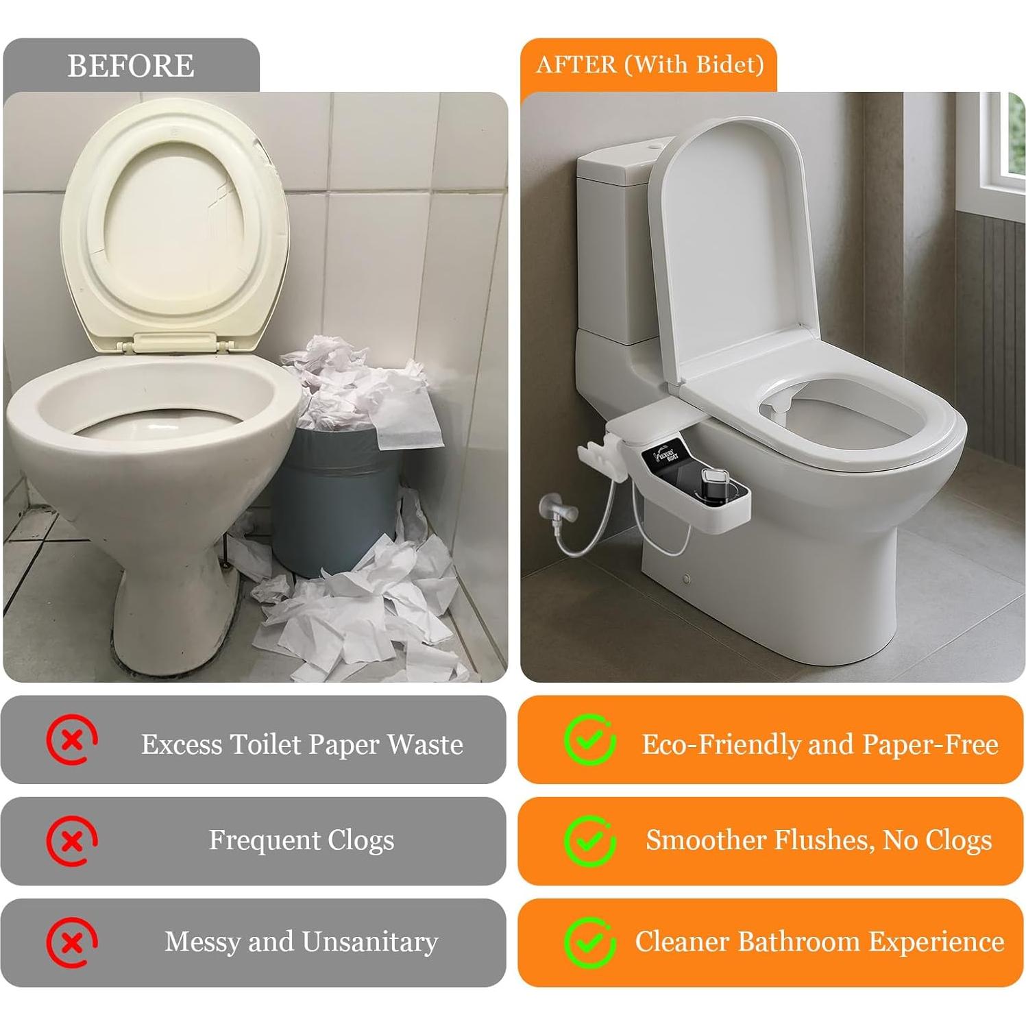 Accesorio de Bidet No Eléctrico LostSoul JSQ511 - Ultra Delgado