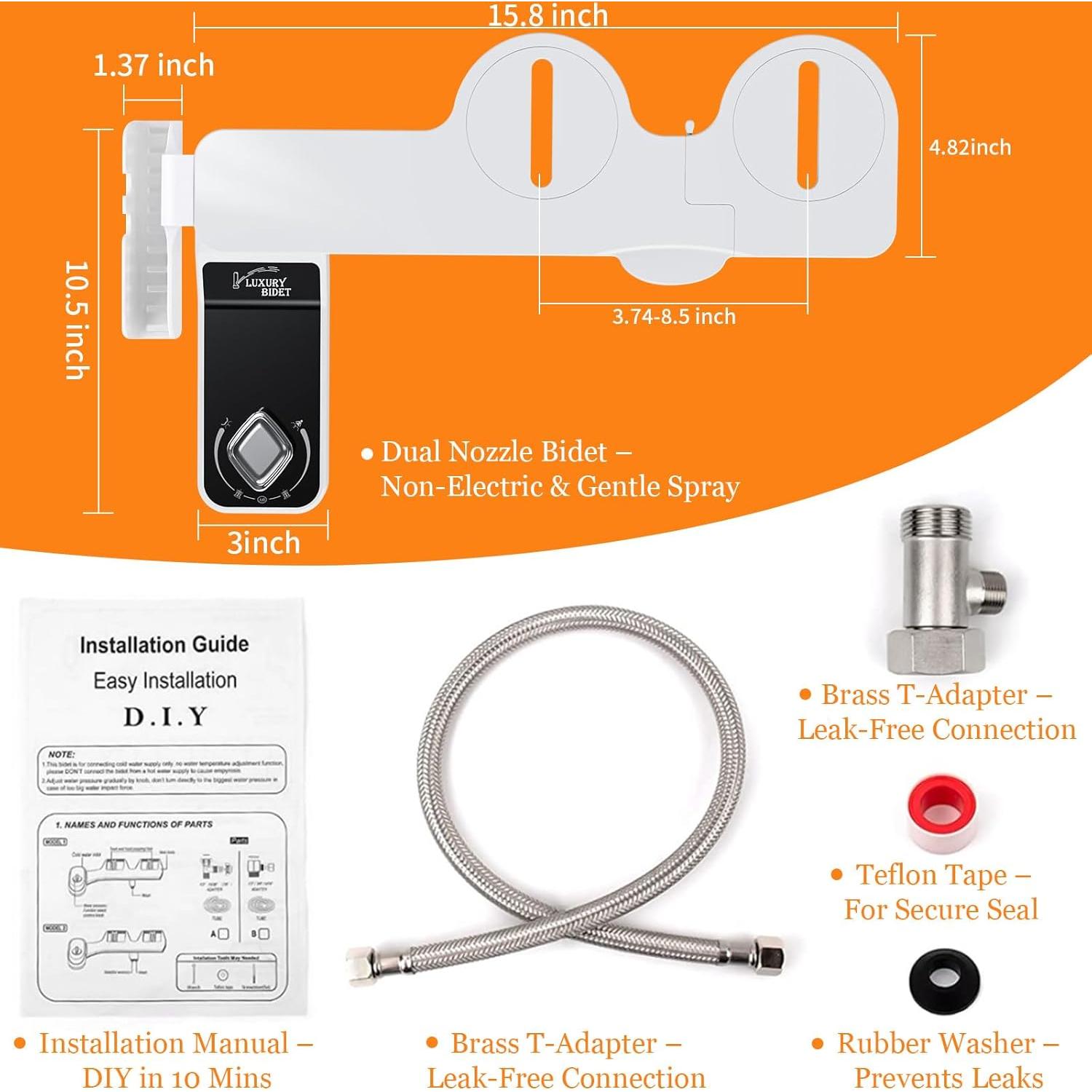 Accesorio de Bidet No Eléctrico LostSoul JSQ511 - Ultra Delgado