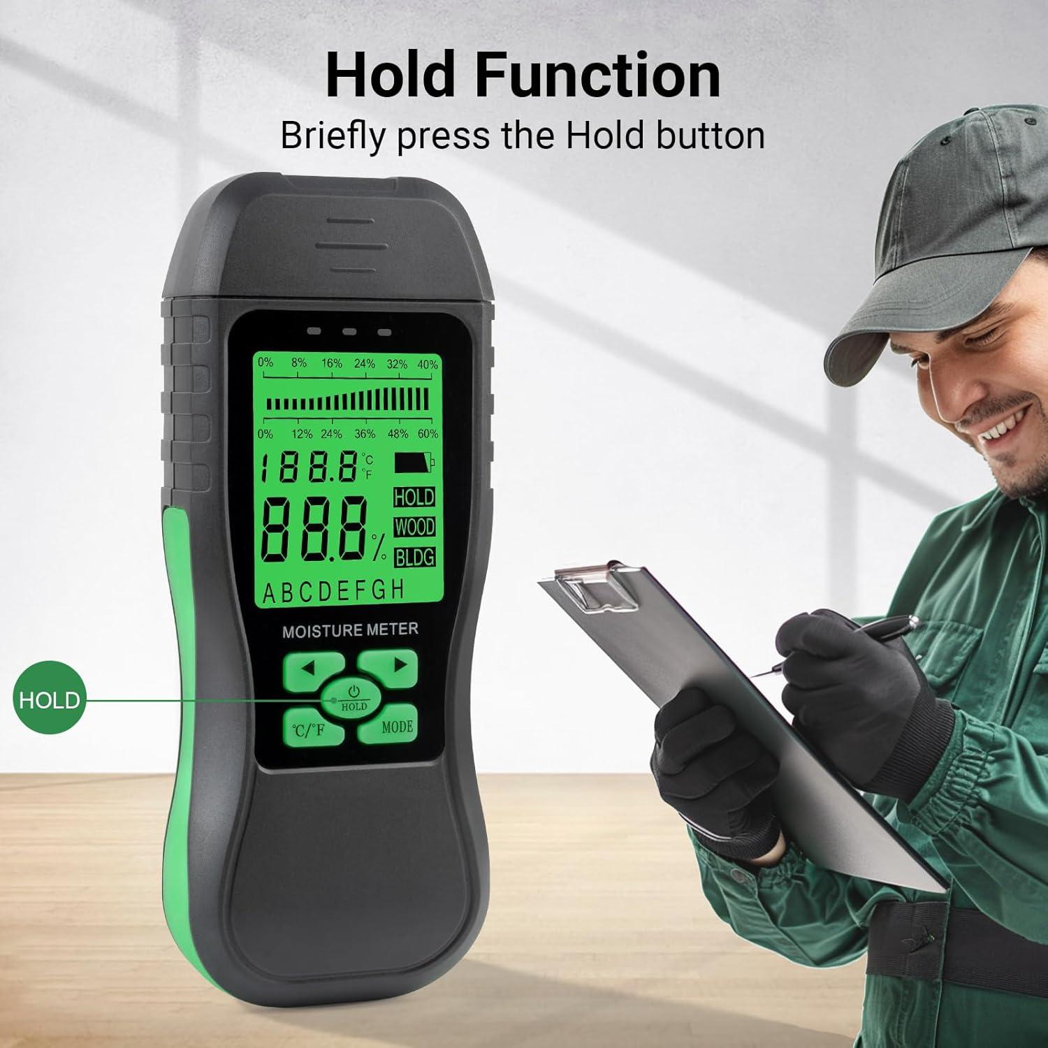 Medidor de Humedad Digital Kereinpo HY16B para Madera y Concreto