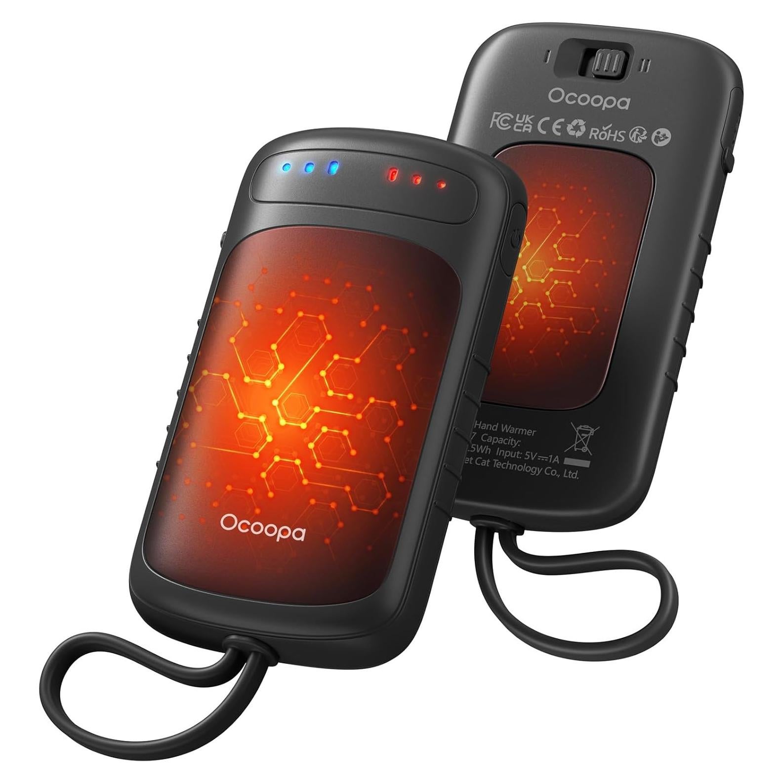 Calentadores de Manos OCOOPA UT3057-BK Recargables Doble Cara