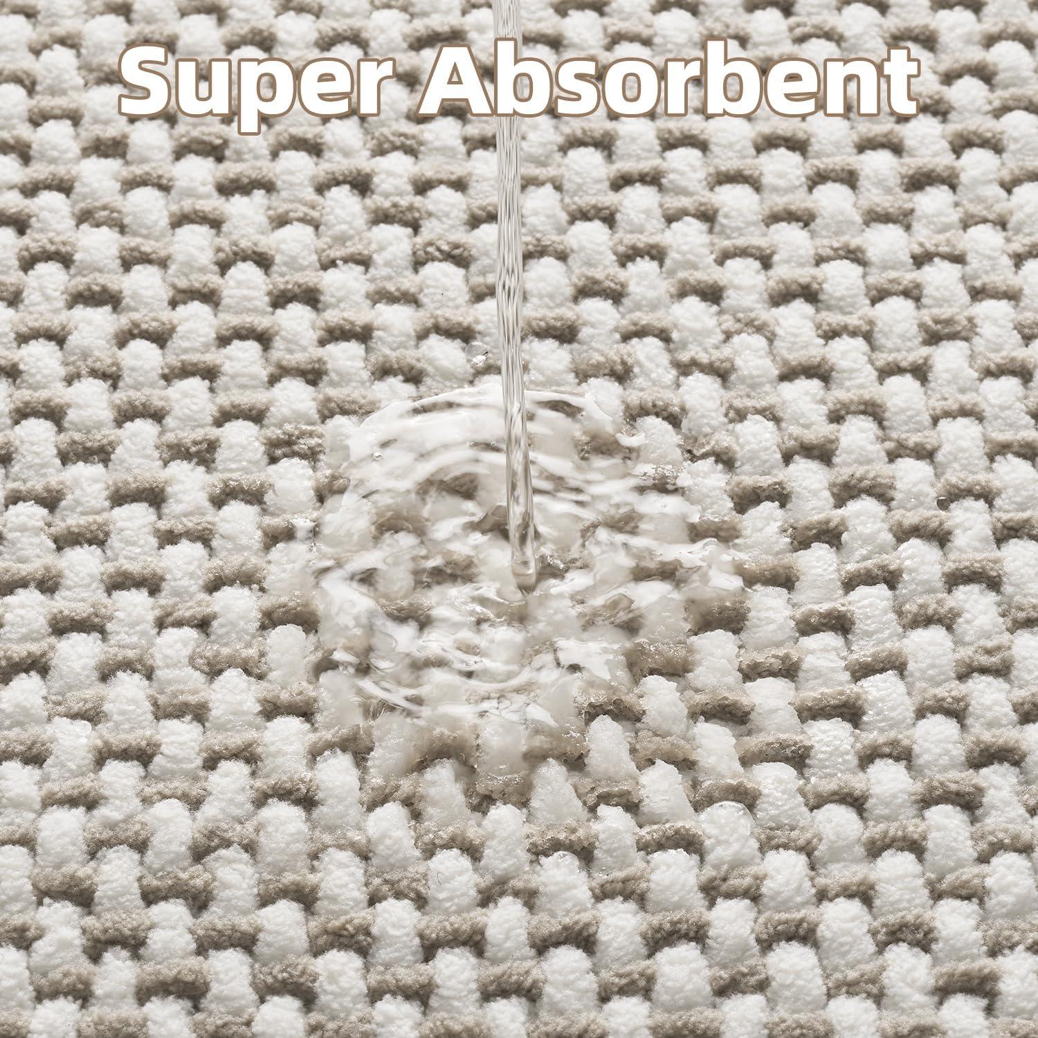 Alfombra de Baño Antideslizante PADOOR 43x71 cm Beige Crema