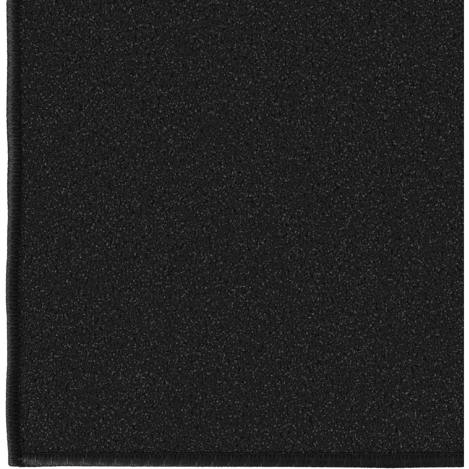 Ottomanson Juego de Alfombras Antideslizantes 2 Piezas Negro