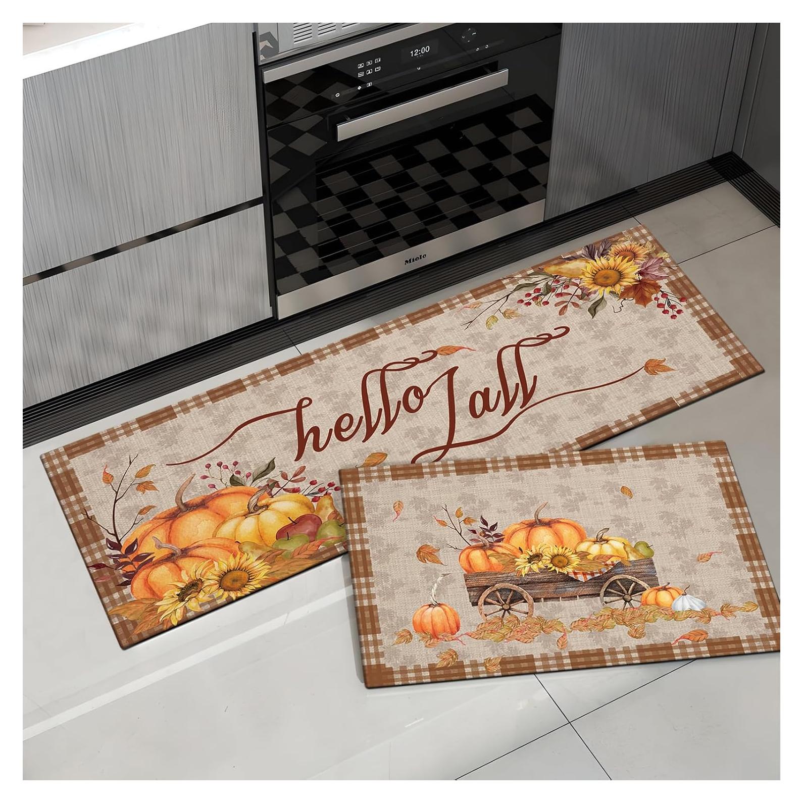 Juego de Alfombrillas Antideslizantes APROPHIC Otoño 2 Piezas 40.6x61 cm