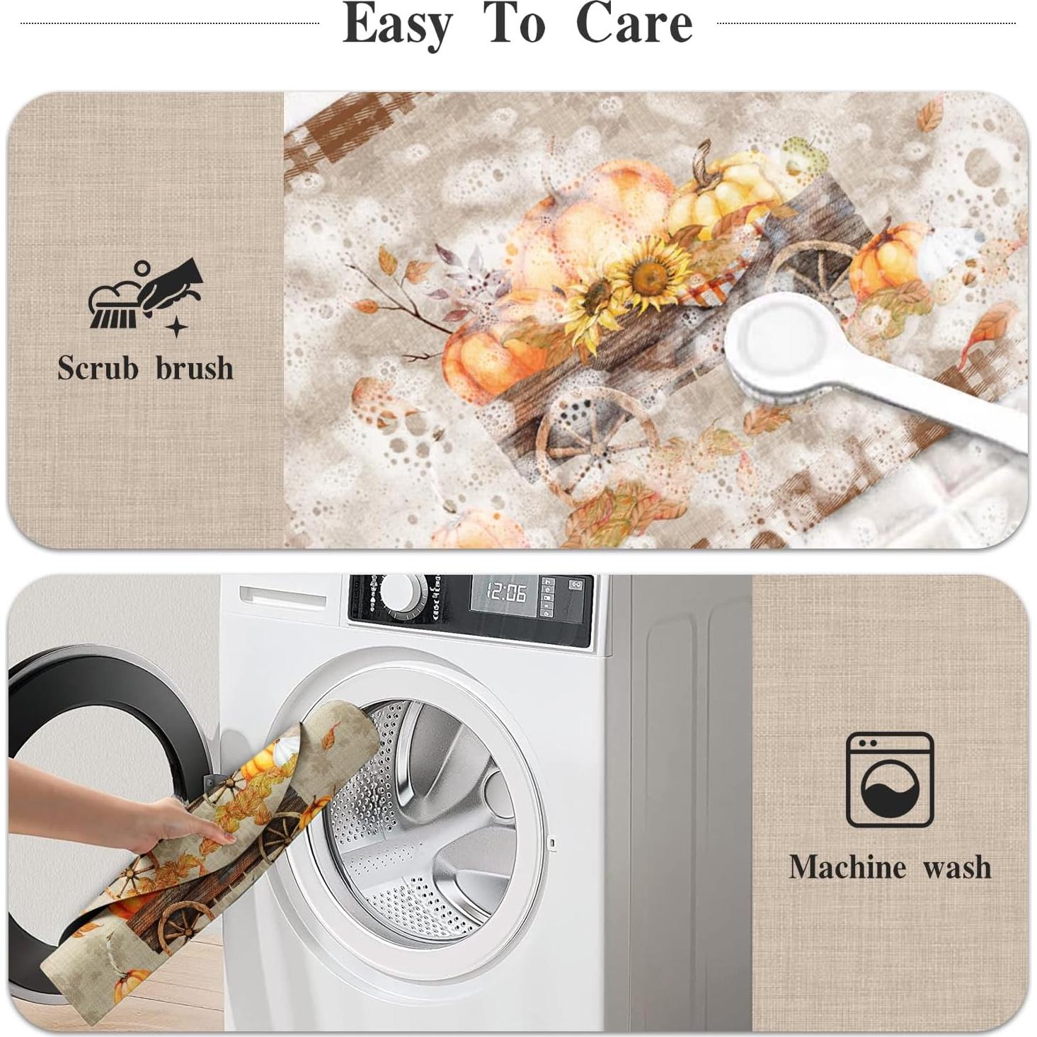 Juego de Alfombrillas Antideslizantes APROPHIC Otoño 2 Piezas 40.6x61 cm