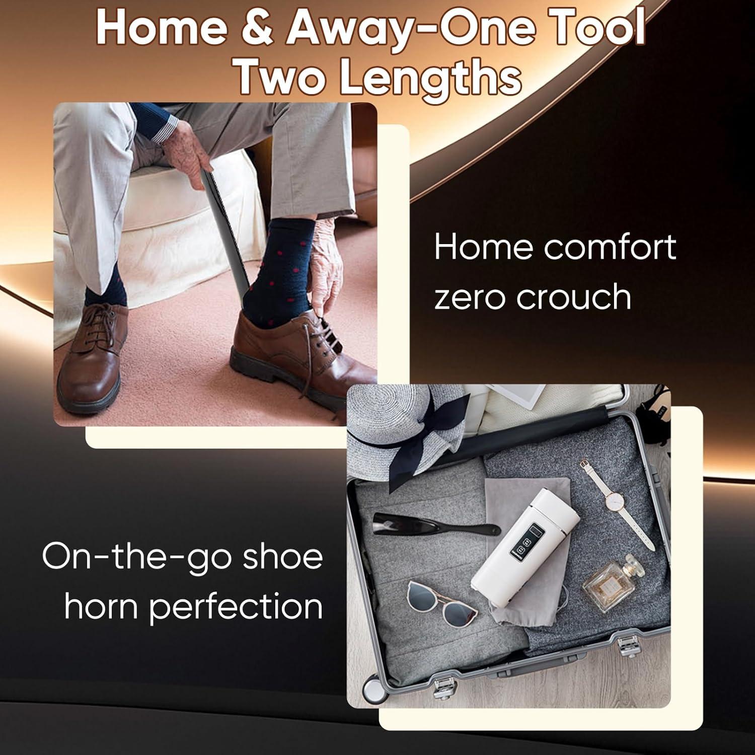 Cuchara para zapatos DeFageH - 3 piezas, mango largo 40.6 cm