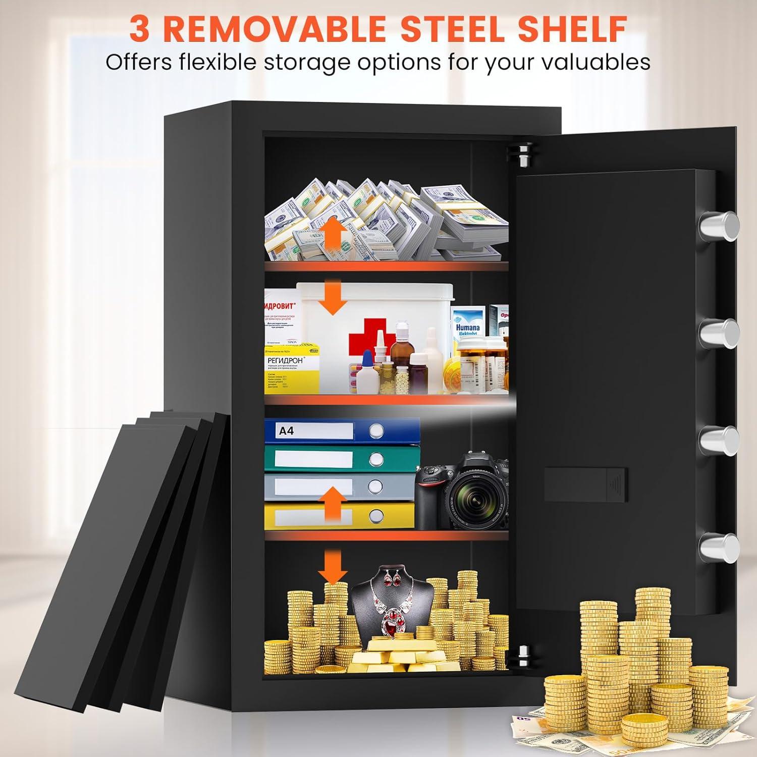 Caja Fuerte Digital Mitlvge 67.1L a Prueba de Fuego y Agua