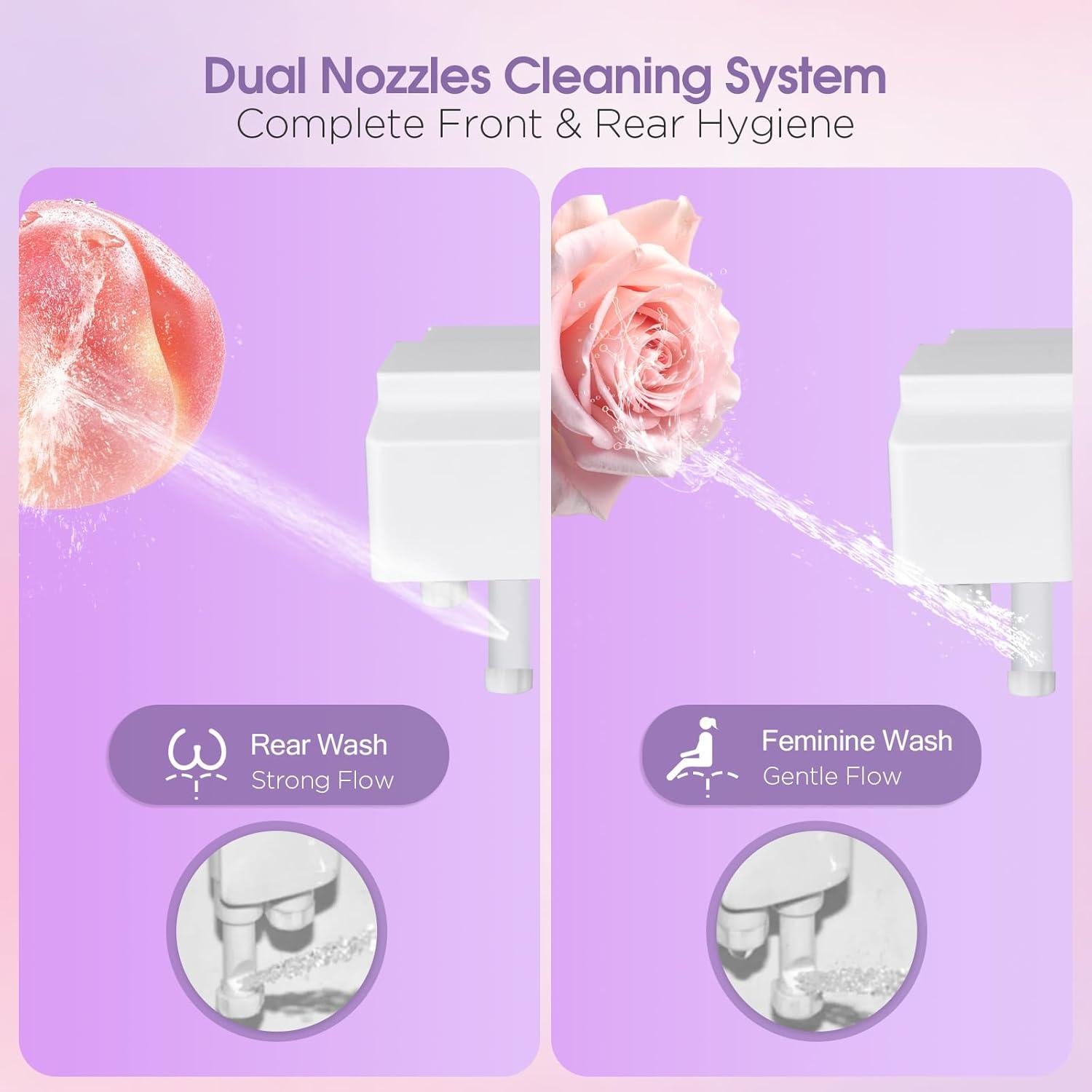 Bidet desmontable Jamini ultra delgado - Agua fría, boquillas duales