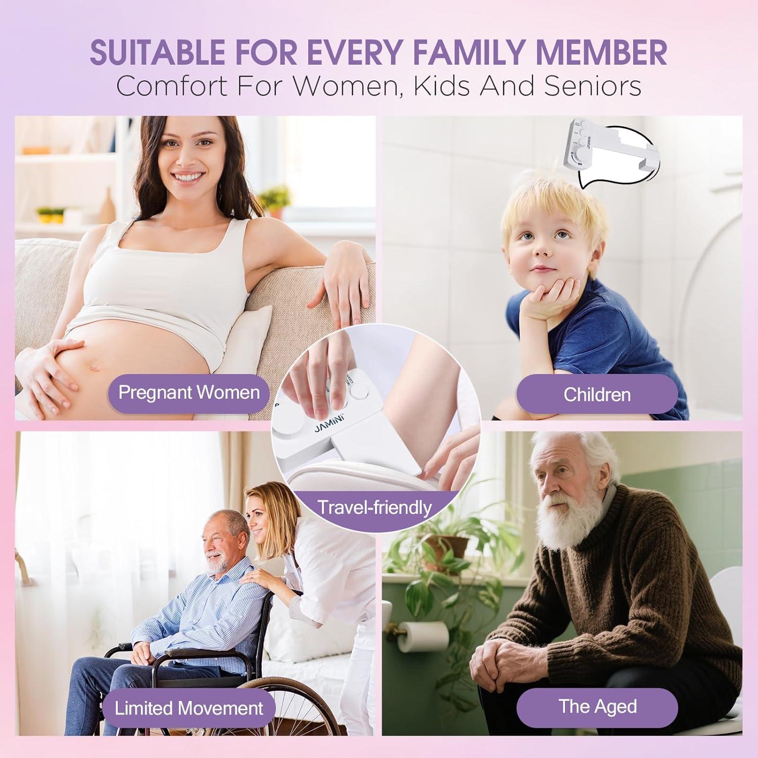 Bidet desmontable Jamini ultra delgado - Agua fría, boquillas duales