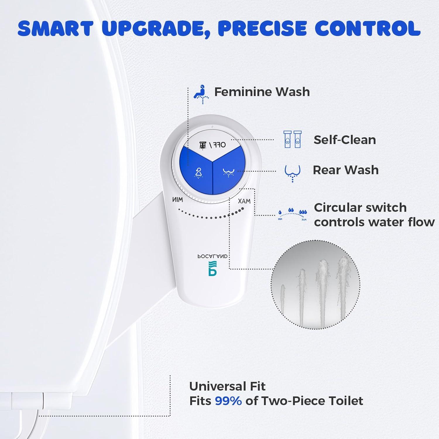 Accesorio de Bidet POCALAND Blanco, Agua Fría, Doble Boquilla