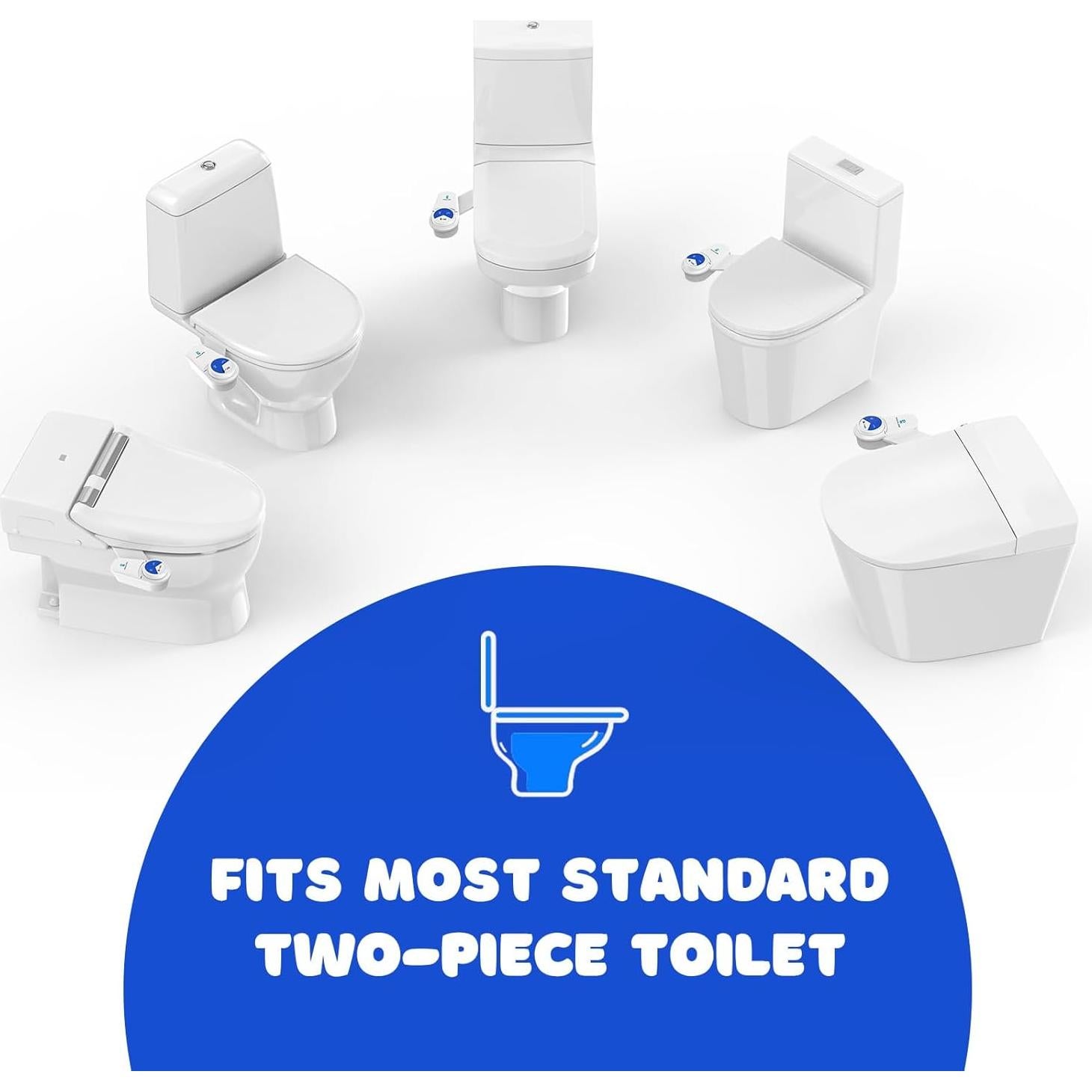 Accesorio de Bidet POCALAND Blanco, Agua Fría, Doble Boquilla