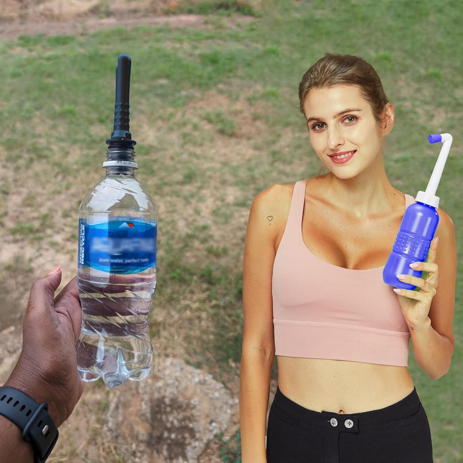 Paquete 2 Botellas Bidet Portátil TONELIFE 300ml Azul Negro