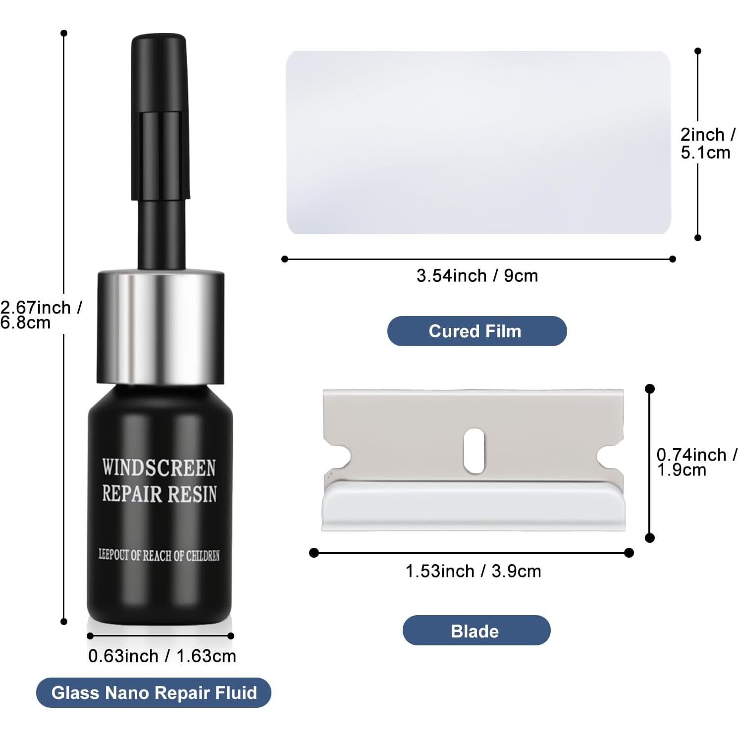 Kit de Reparación de Parabrisas Genérico - 2 Botellas de 3ml