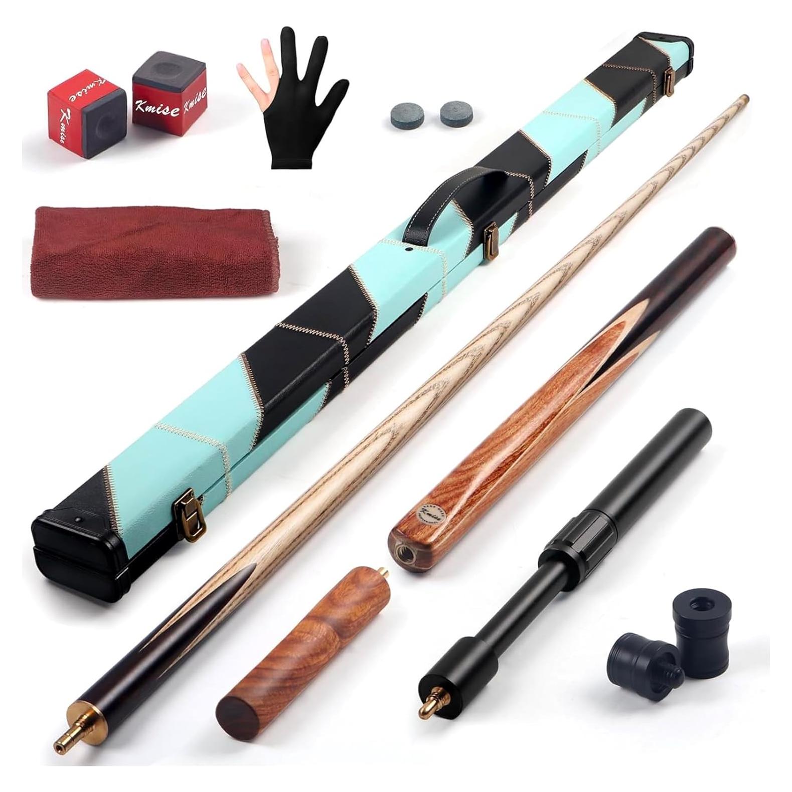 Kmise Snooker Pool Cue 3/4 División Hecho a Mano 145 cm