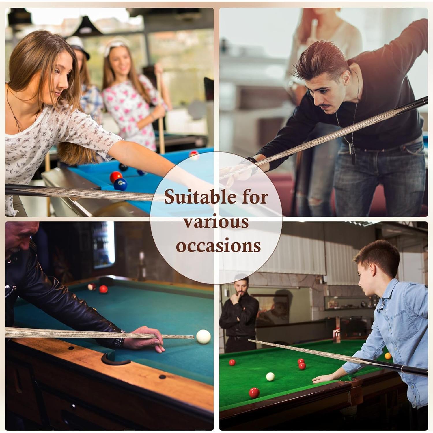 Kmise Snooker Pool Cue 3/4 División Hecho a Mano 145 cm