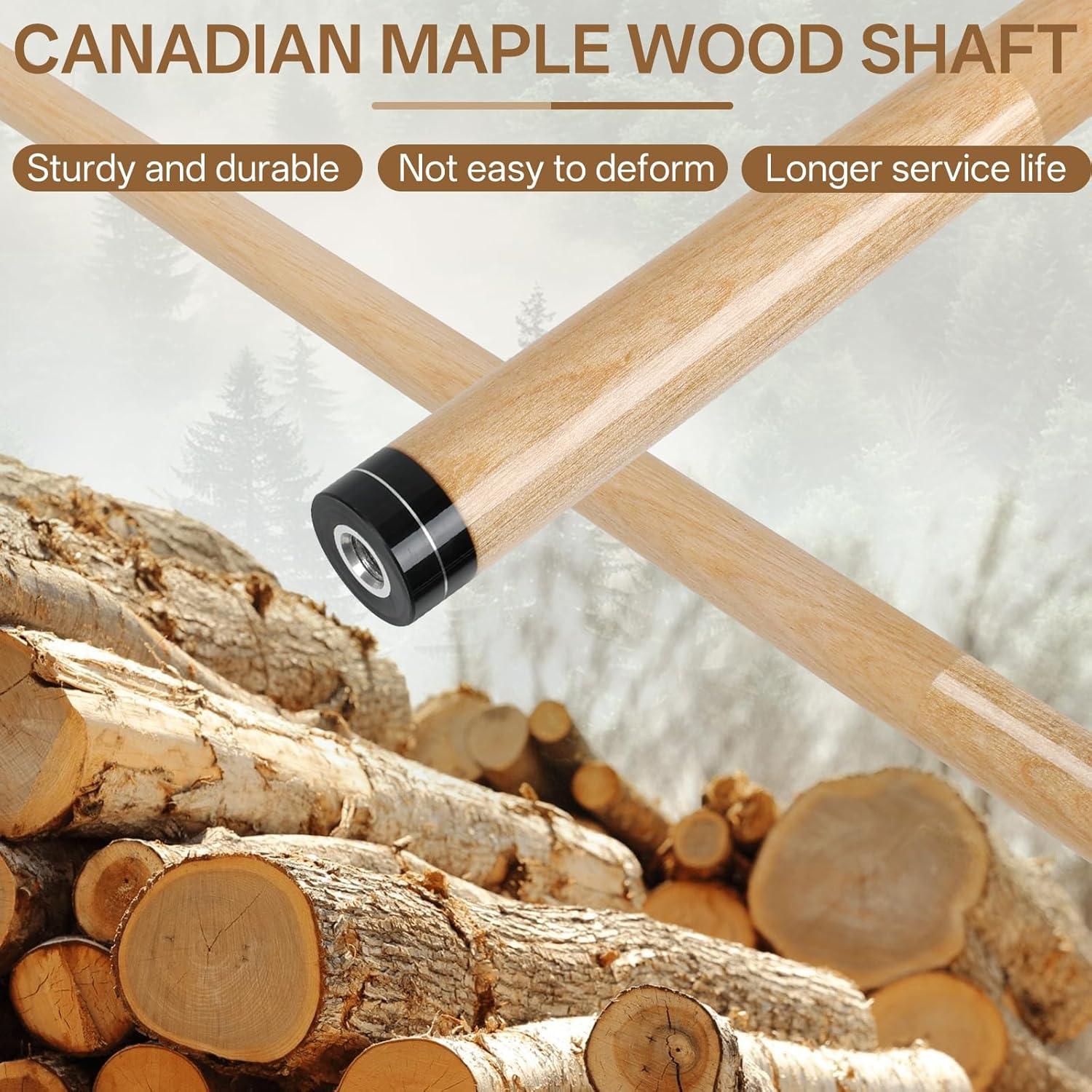 Juego de Palos de Billar Kmise 58" Arce Canadiense 4 Colores