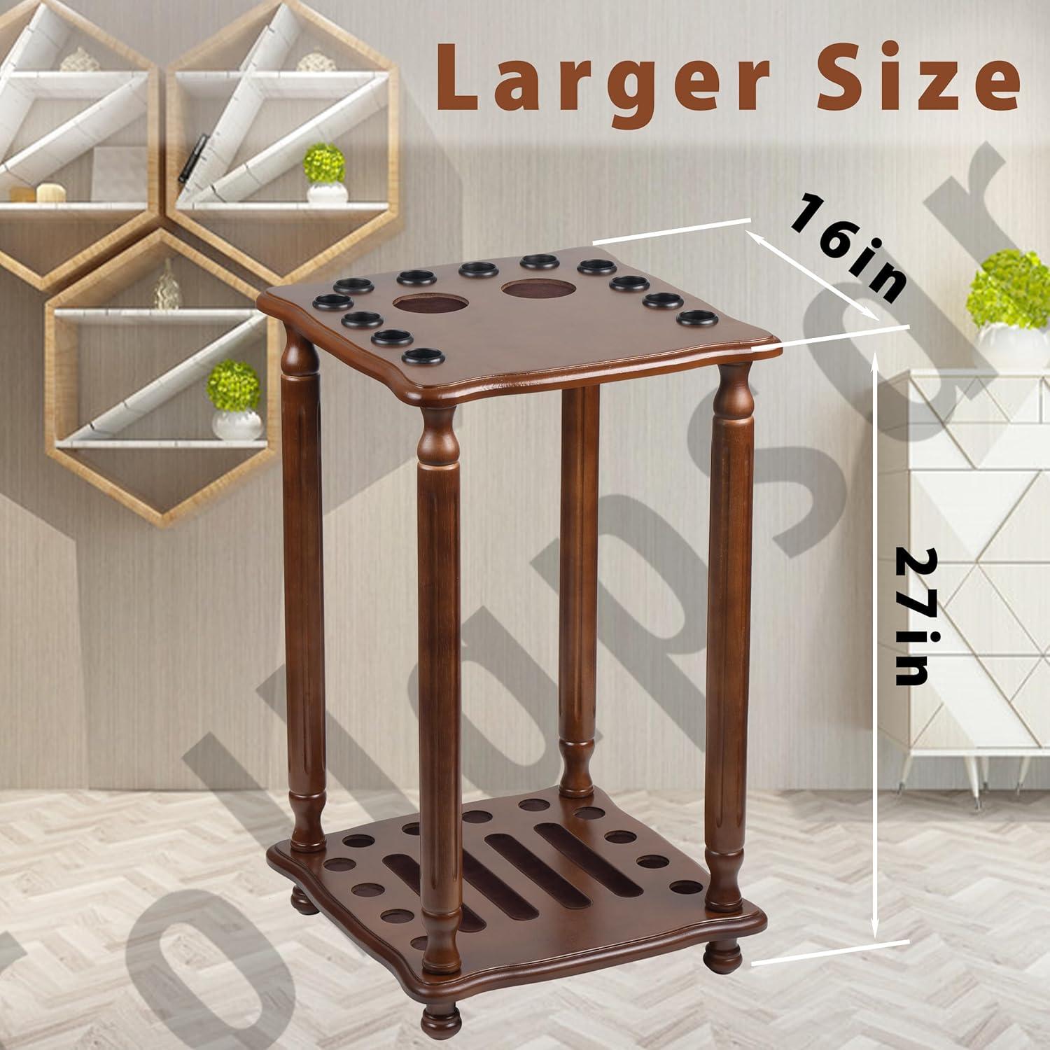 Soporte de Piso para Palos de Pool Collapsar 12 Palos Madera