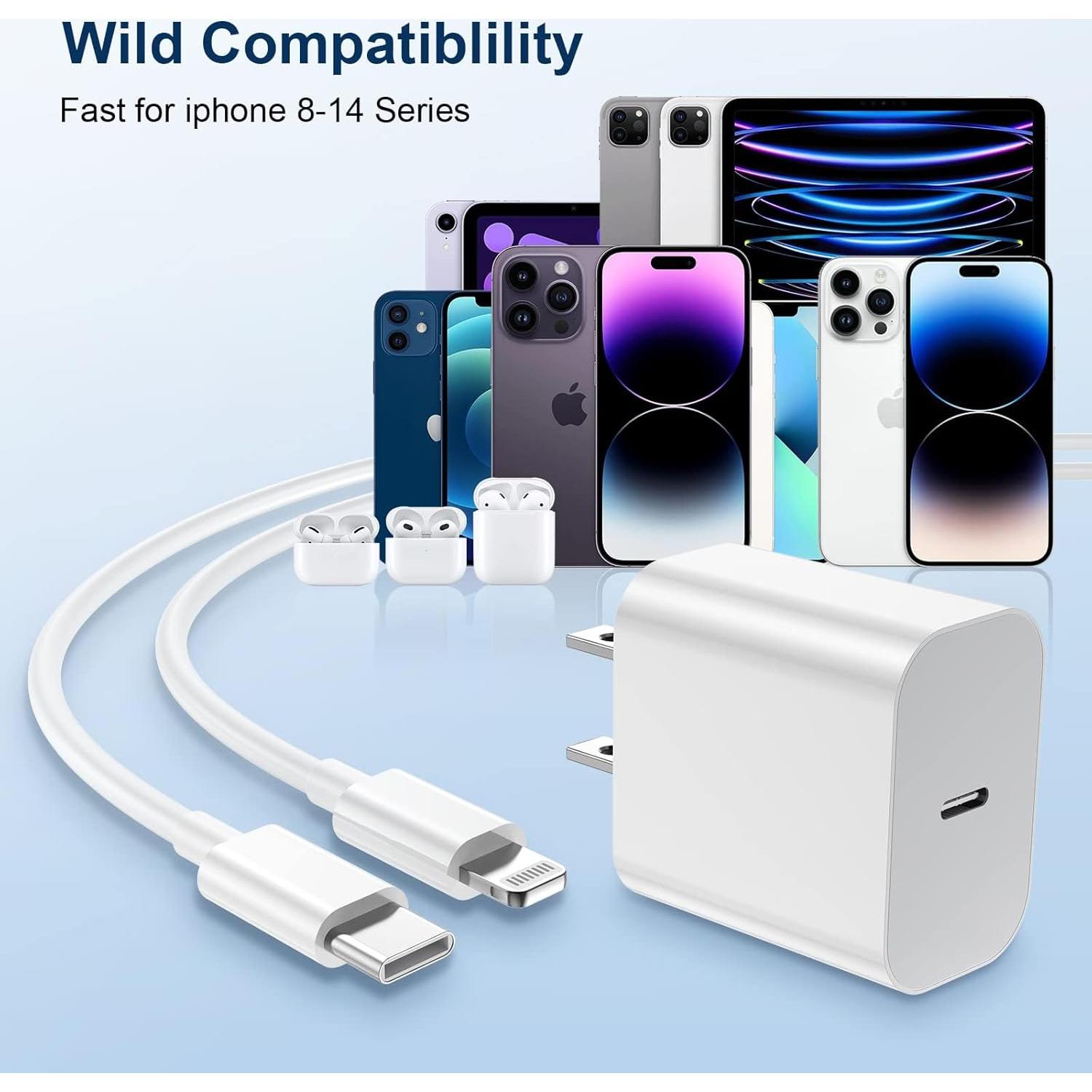 Cargador Rápido GREPHONE 20W USB-C 4 en 1 para iPhone