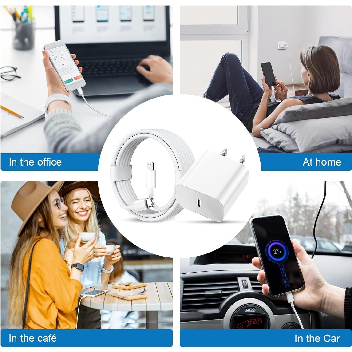 Cargador Rápido GREPHONE 20W USB-C 4 en 1 para iPhone