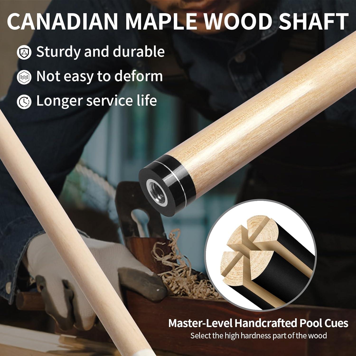 Conjunto de Tacos de Billar LOTKEY 4 Piezas 147 cm Arce