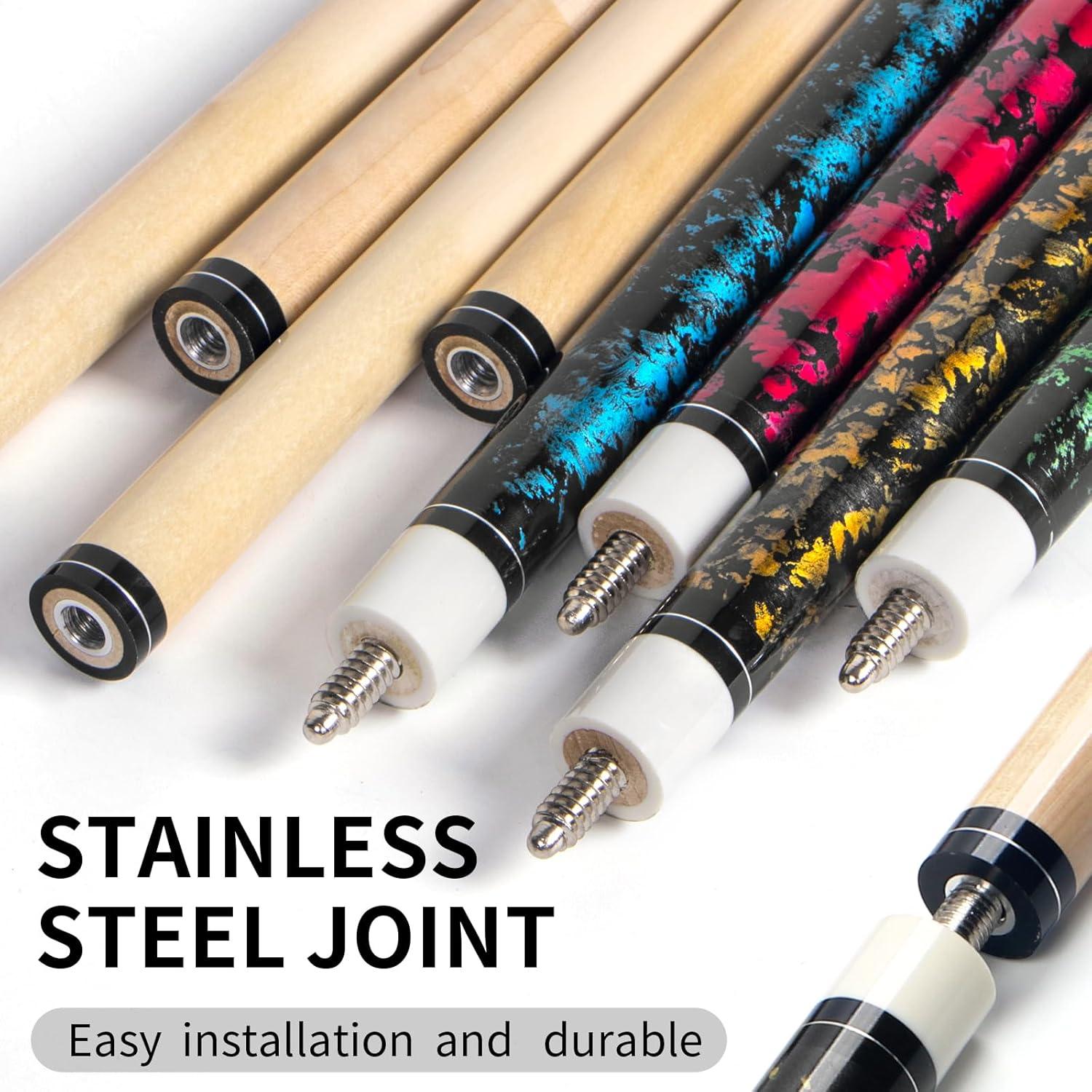 Conjunto de Tacos de Billar LOTKEY 4 Piezas 147 cm Arce