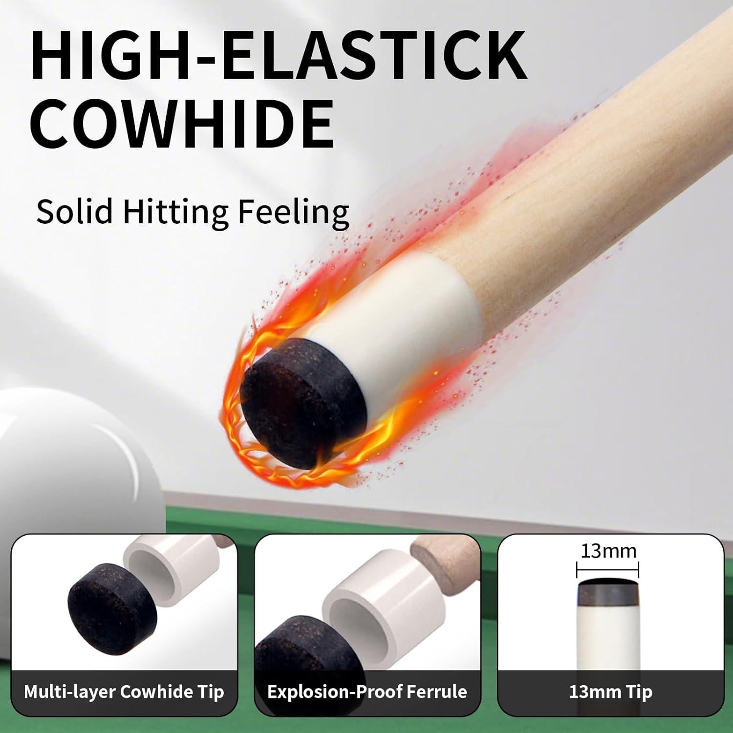 Conjunto de Tacos de Billar LOTKEY 4 Piezas 147 cm Arce