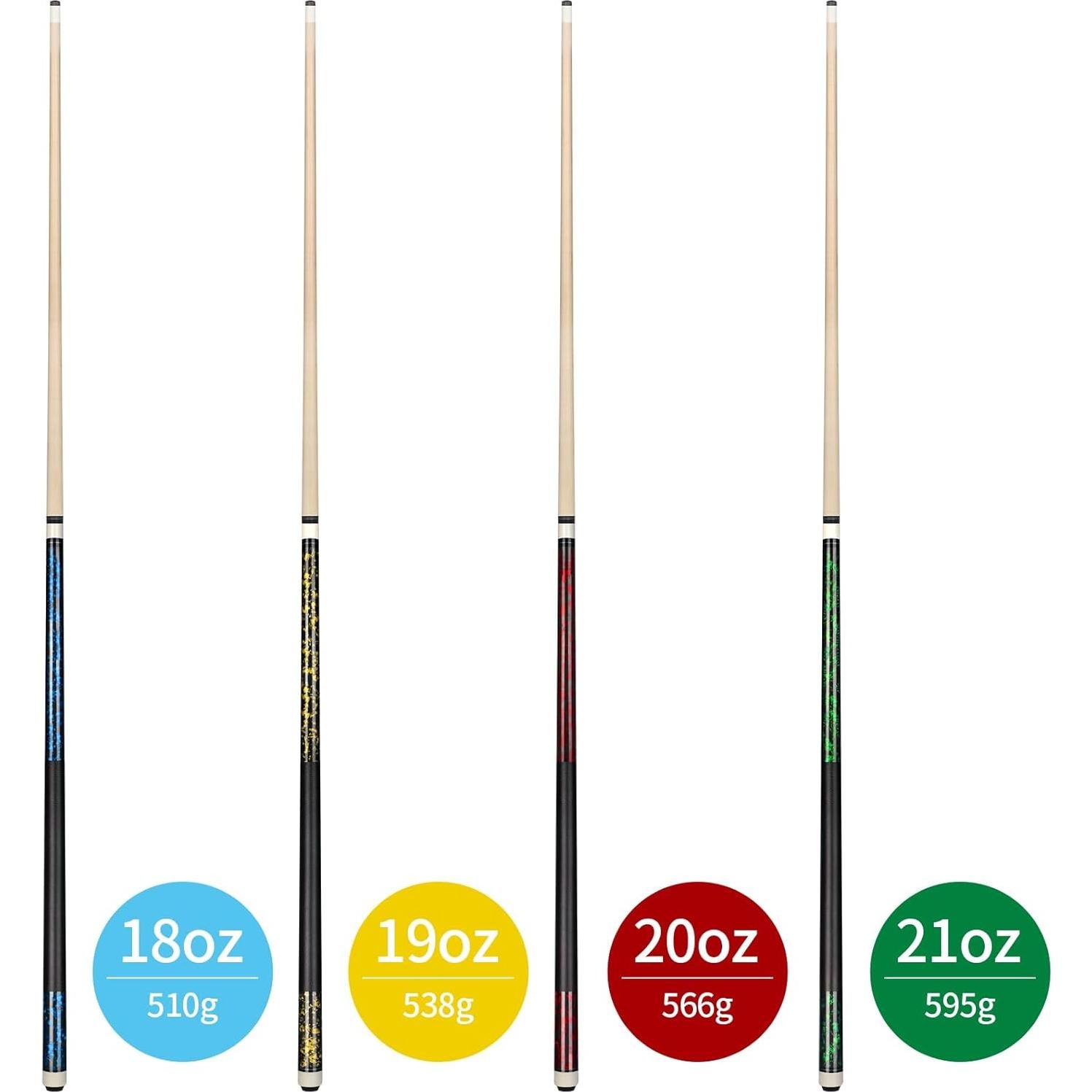 Conjunto de Tacos de Billar LOTKEY 4 Piezas 147 cm Arce