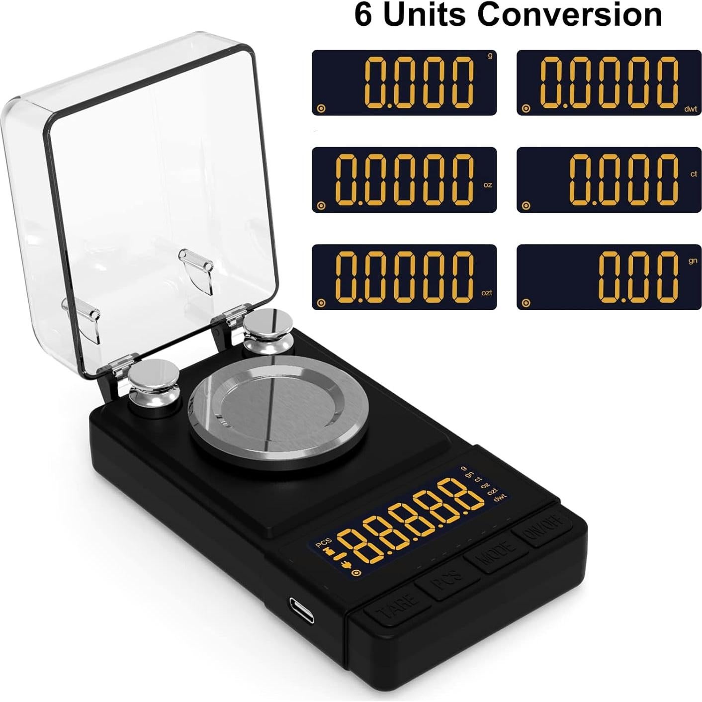 Báscula Digital de Miligramos MAXUS D205 50g/0.001g Negra