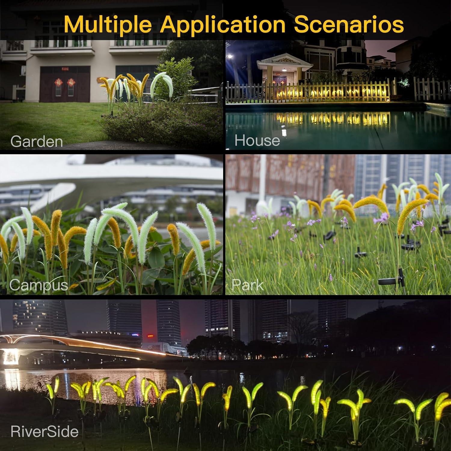 Luces Solares Decorativas Setaria Viridis Mindcare 4 Pzas