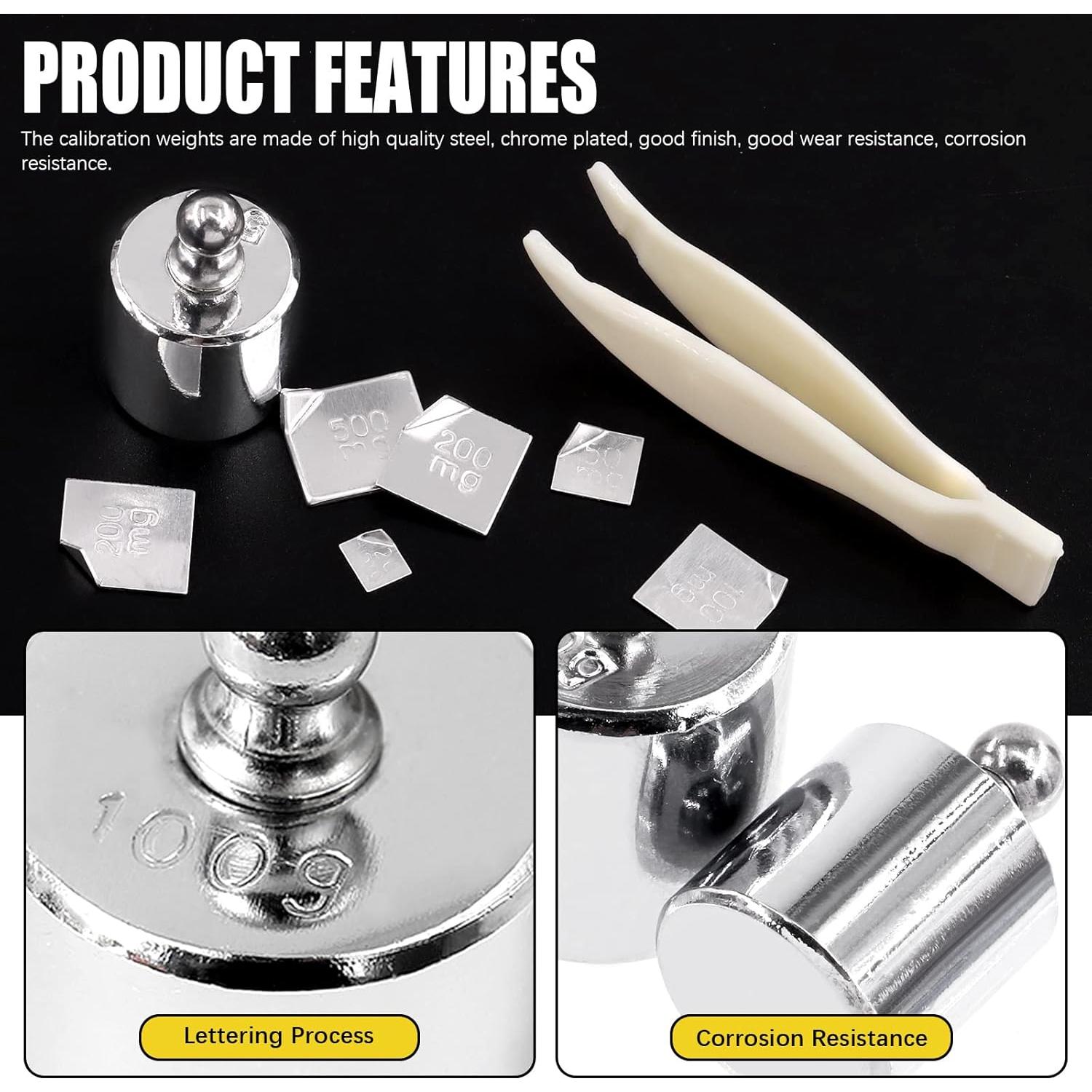 Juego de Pesas de Calibración Mardatt 7 Pcs Acero Inoxidable 200g