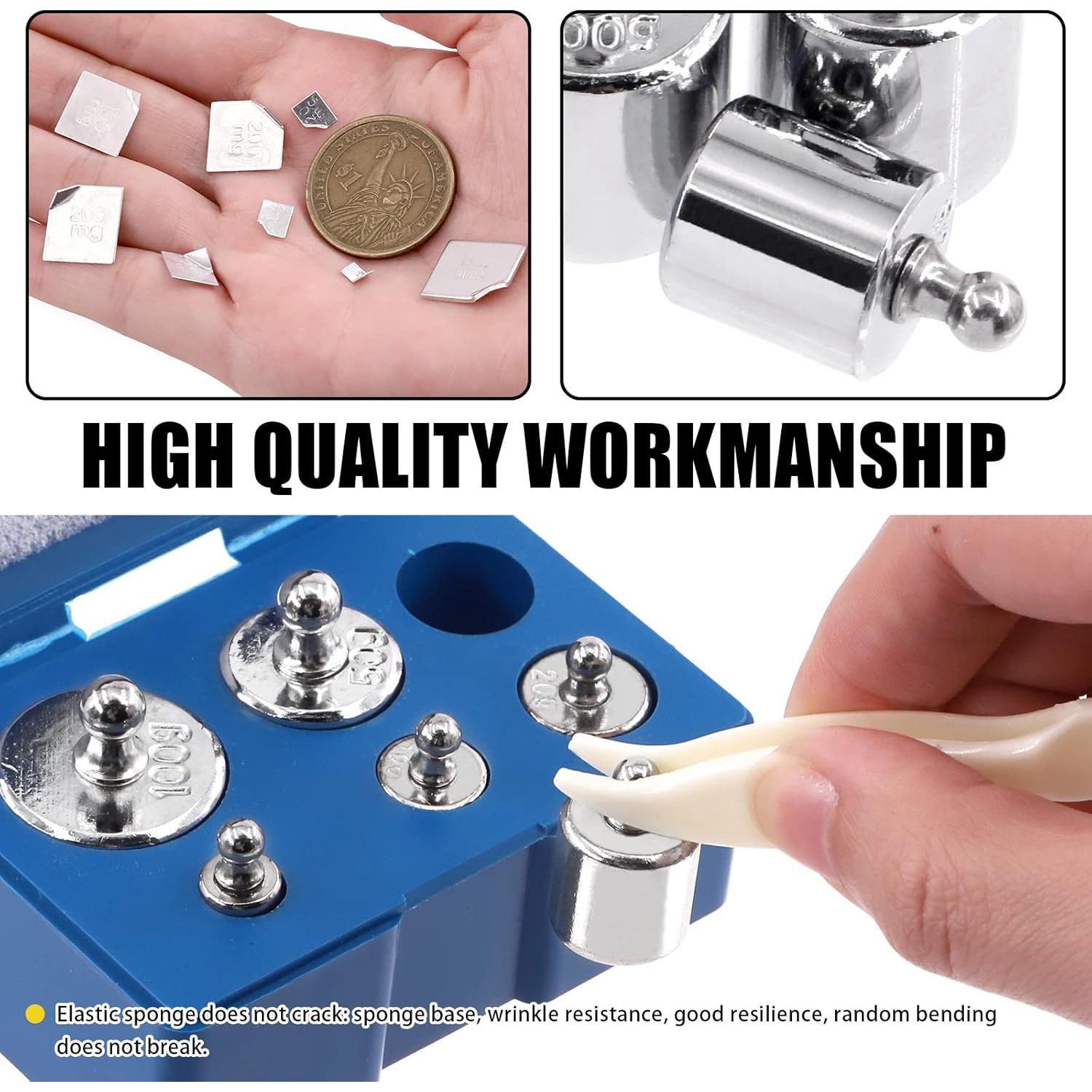 Juego de Pesas de Calibración Mardatt 7 Pcs Acero Inoxidable 200g