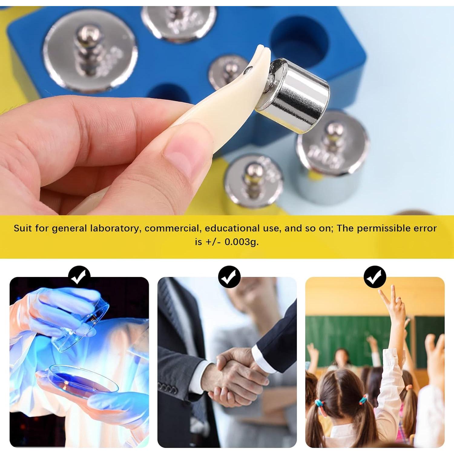 Juego de Pesas de Calibración Mardatt 7 Pcs Acero Inoxidable 200g