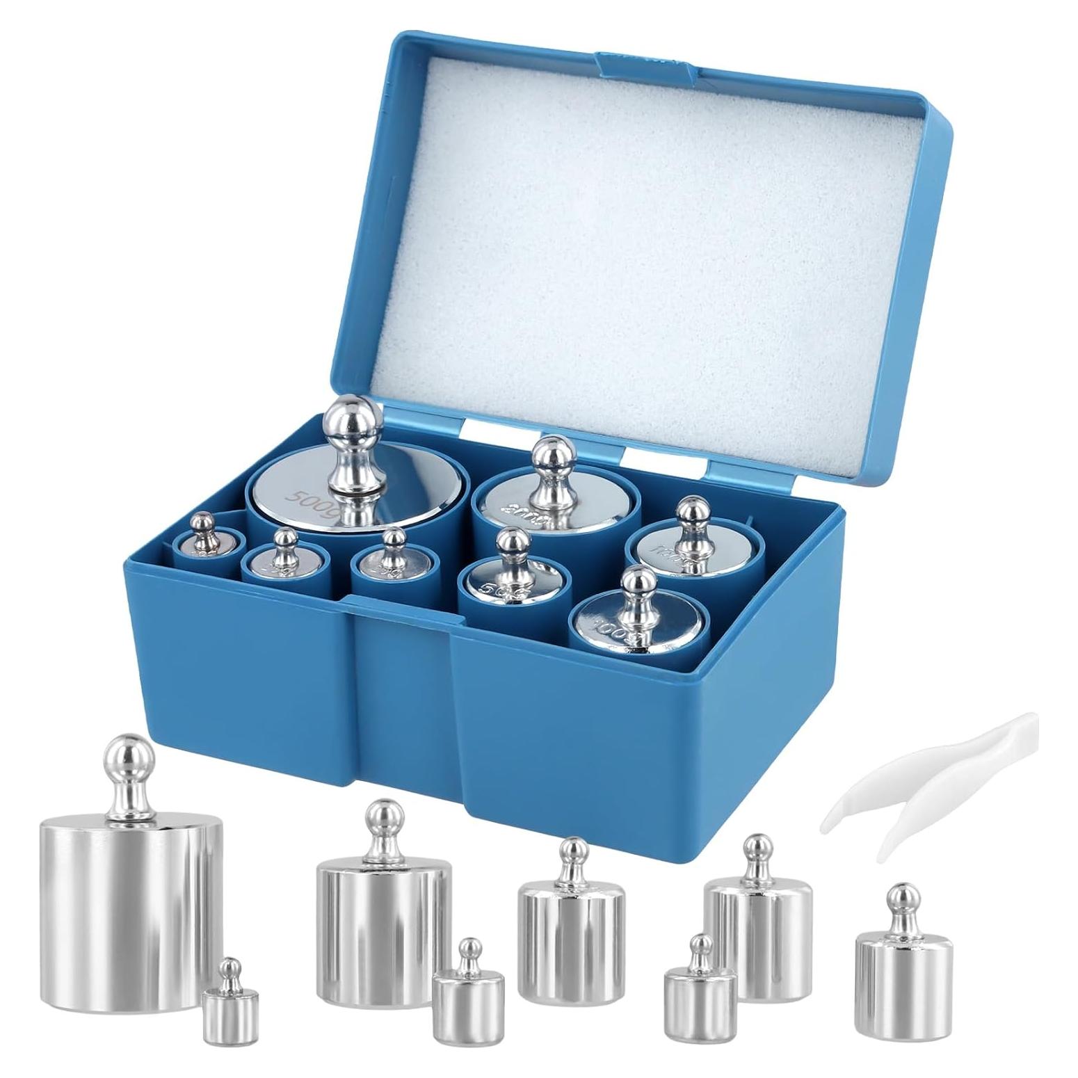 Kit de Pesas de Calibración SEUNMUK 16 Piezas 10g a 500g