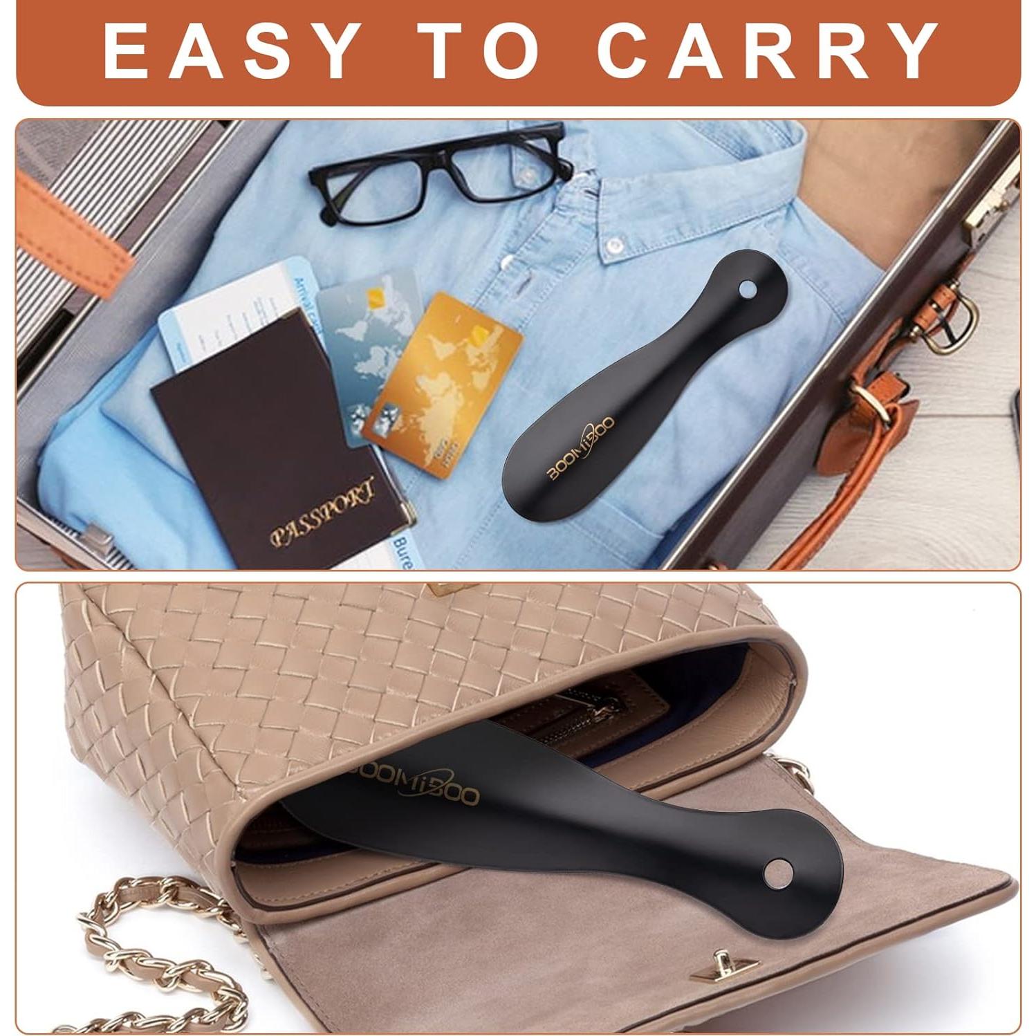 Calzadores de Metal BOOMIBOO - 19 cm, Ergonómico y Duradero