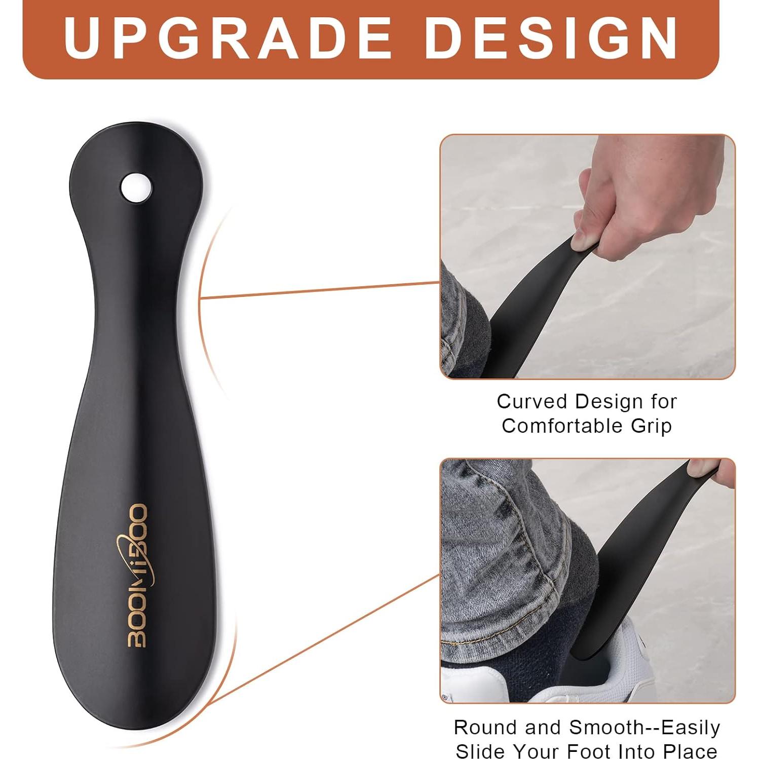 Calzadores de Metal BOOMIBOO - 19 cm, Ergonómico y Duradero