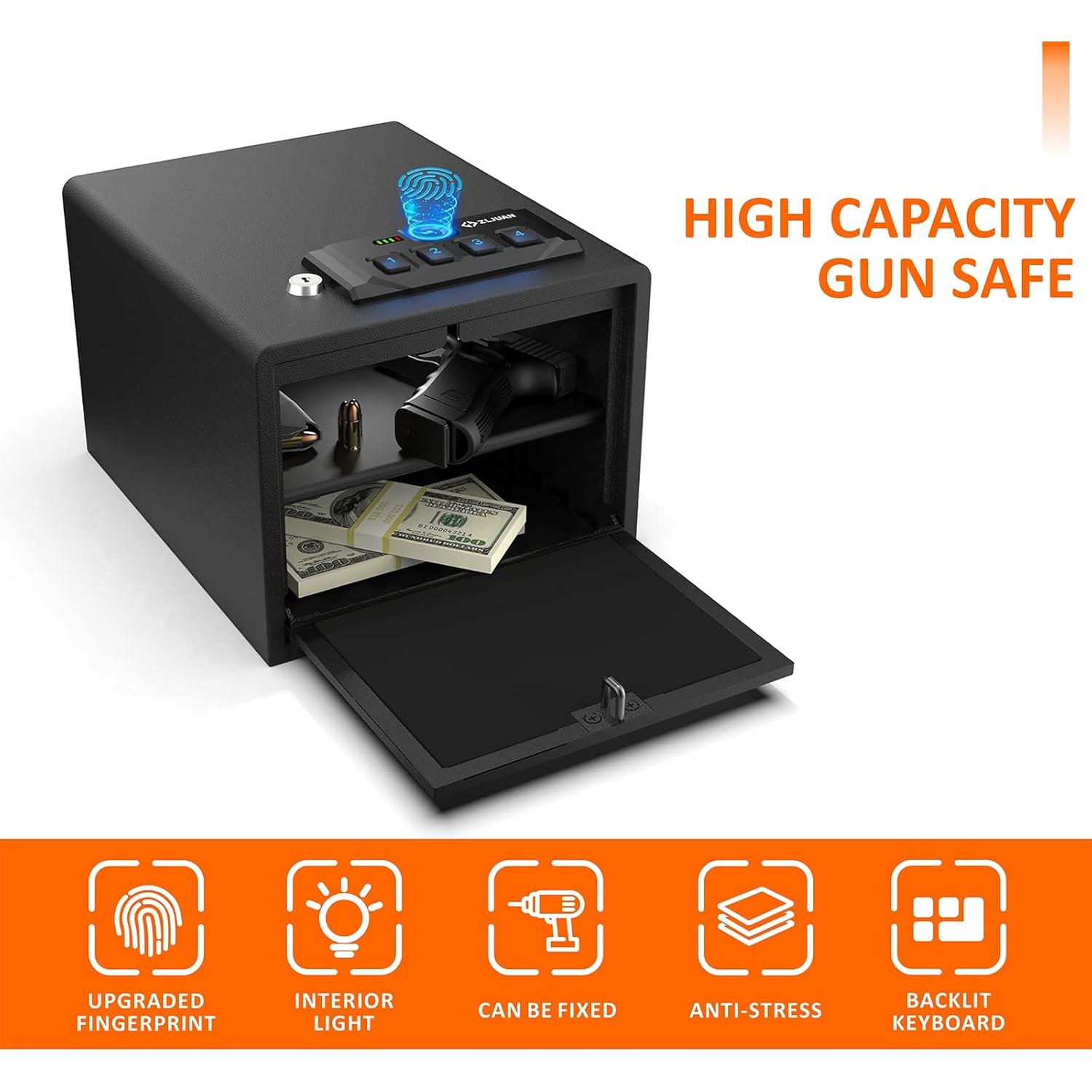 Caja Fuerte Biometrica Z ZLJUAN LT-106-F-X para Pistolas