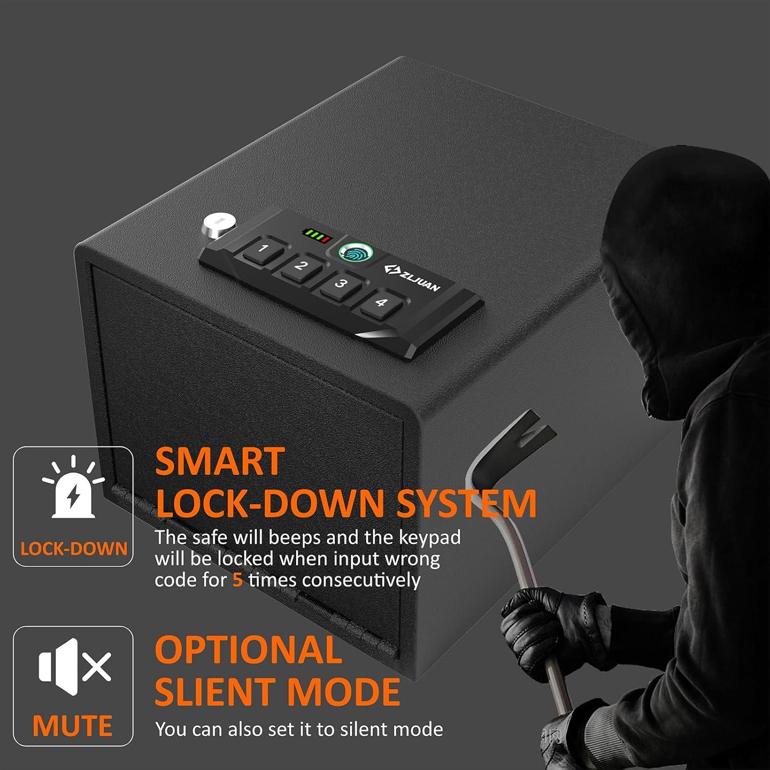 Caja Fuerte Biometrica Z ZLJUAN LT-106-F-X para Pistolas